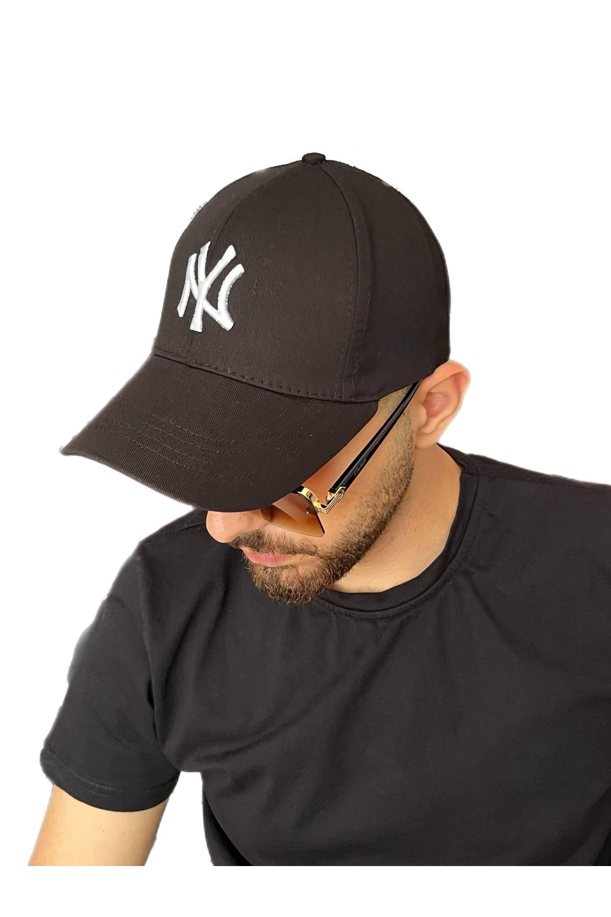 ZERAMİNE Unisex Beyzbol Ny Nakışlı Şapka Cırtlı