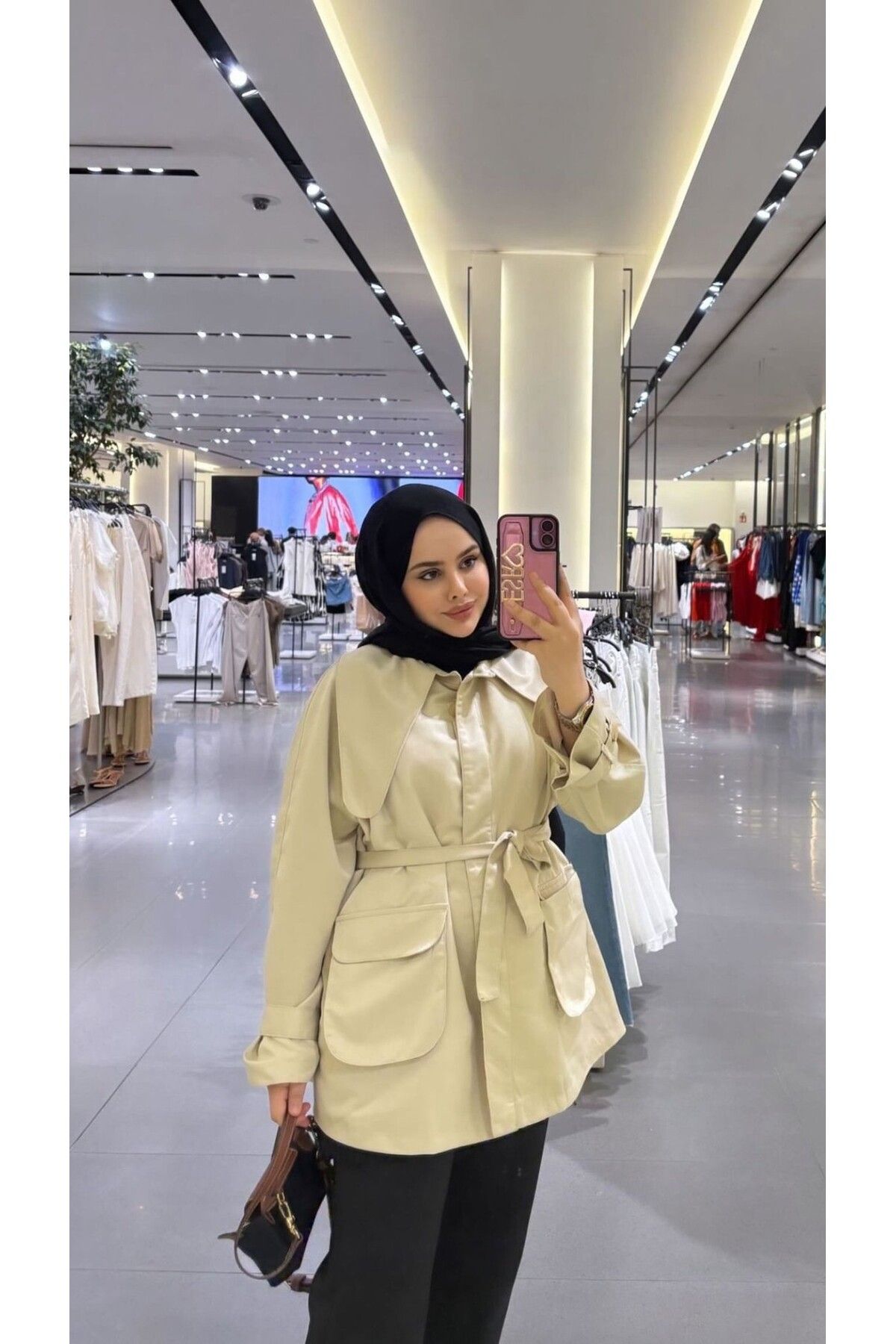 bhm bihem Lady Astarlı Trençkot