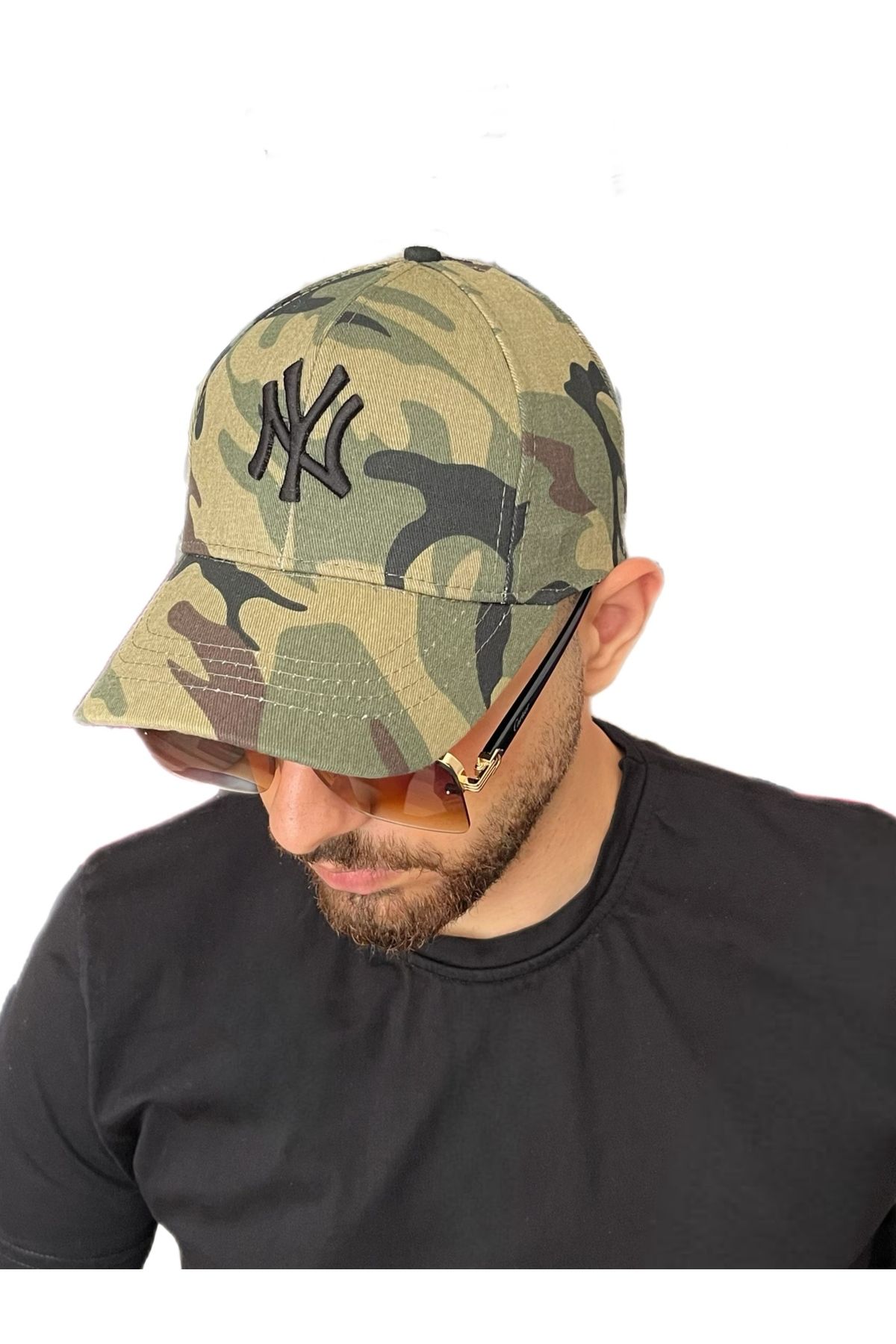 ZERAMİNE Unisex Beyzbol Ny Nakışlı Şapka Cırtlı