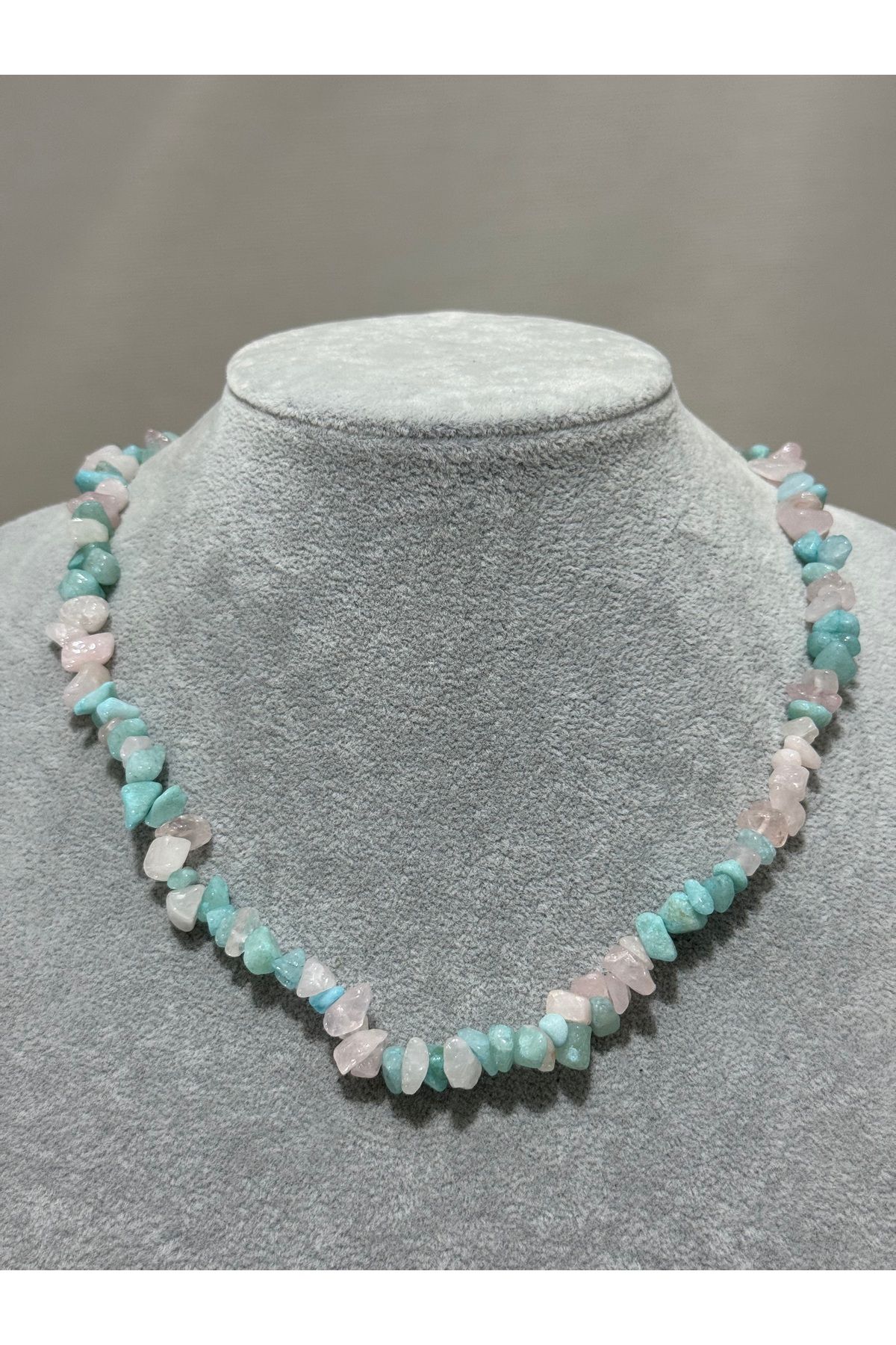 XUPING JEWELRY Mavi beyaz doğaltaş kolye