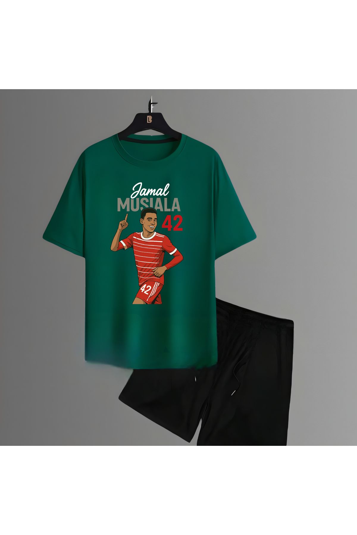 Biy Store Jamal Musiala fotoğraf futbol forma baskılı unisex kısa kollu erkek tişört kadın t-shirt şort takımı