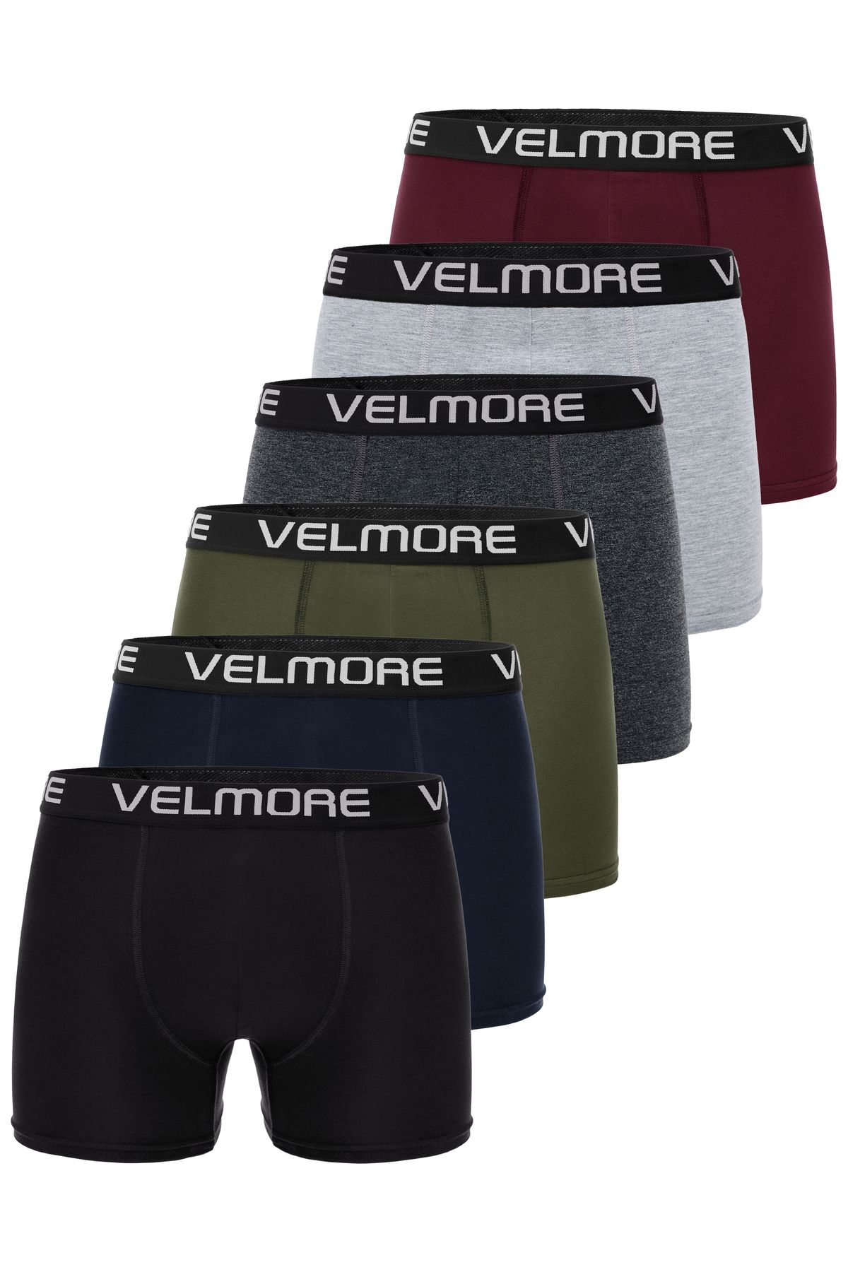 VELMORE 6’lı Kutu Premium Erkek Boxer | Likralı ve Pamuklu İç Giyim