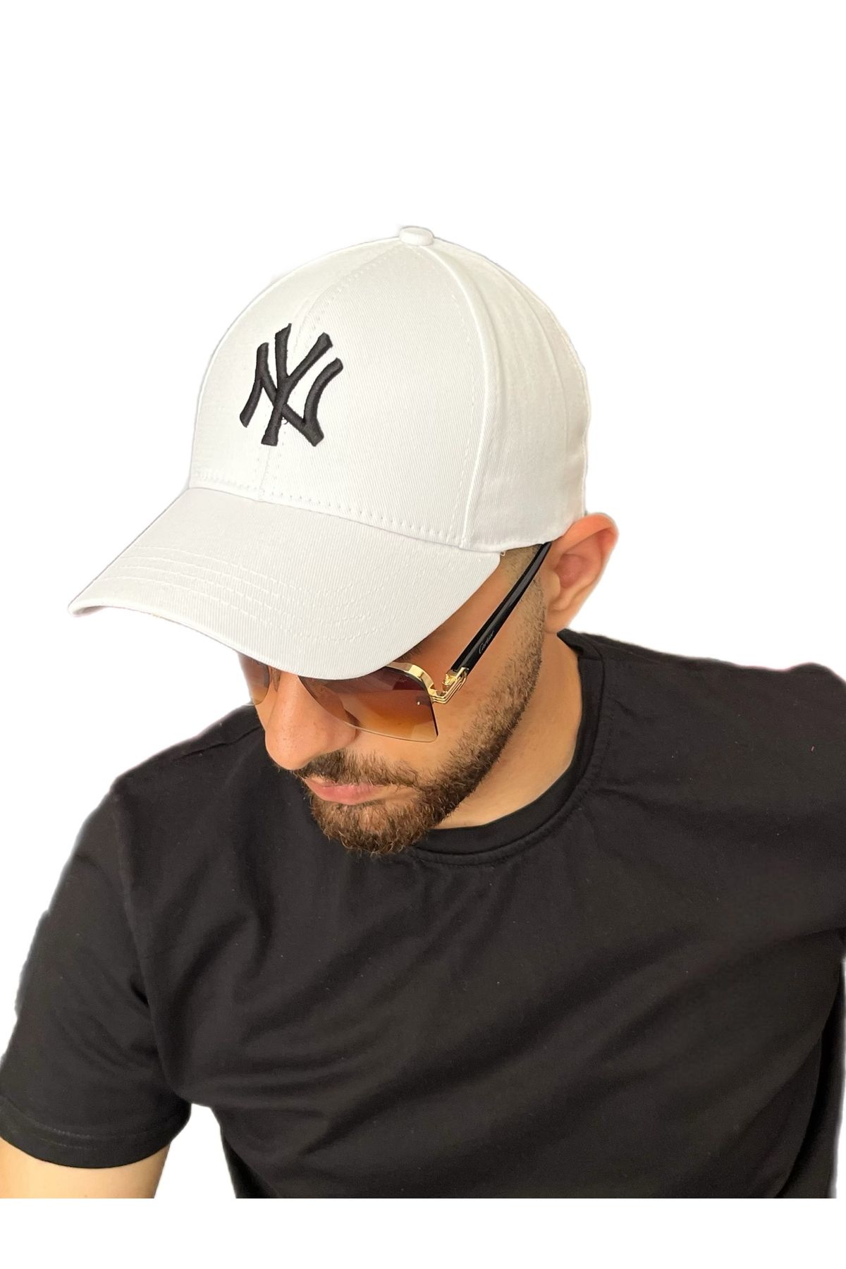 ZERAMİNE Unisex Beyzbol Ny Nakışlı Şapka Cırtlı