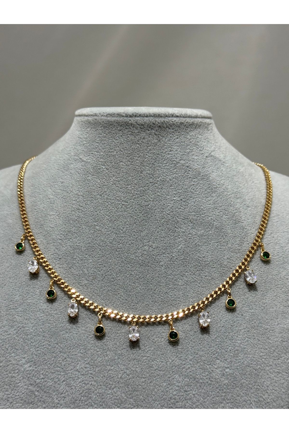 XUPING JEWELRY 316L zirkon taşlı çelik kolye paslanmaz kararmaz