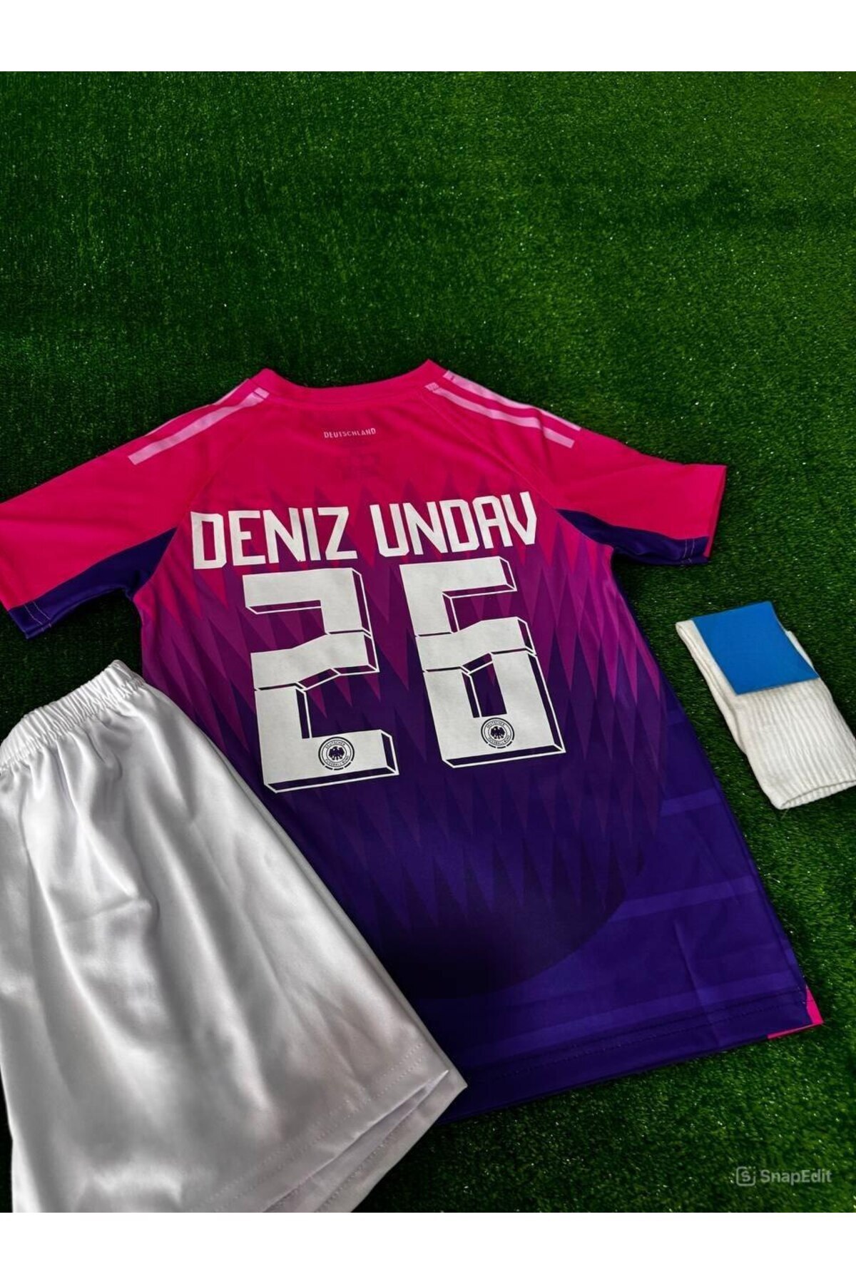 FAMİLYSTAN αℓмαиуα DENİZ UNDAV PEMBE ÇOCUK FORMASI 4LÜ SET FORMA+ŞORT+ÇORAP+BİLEKLİK