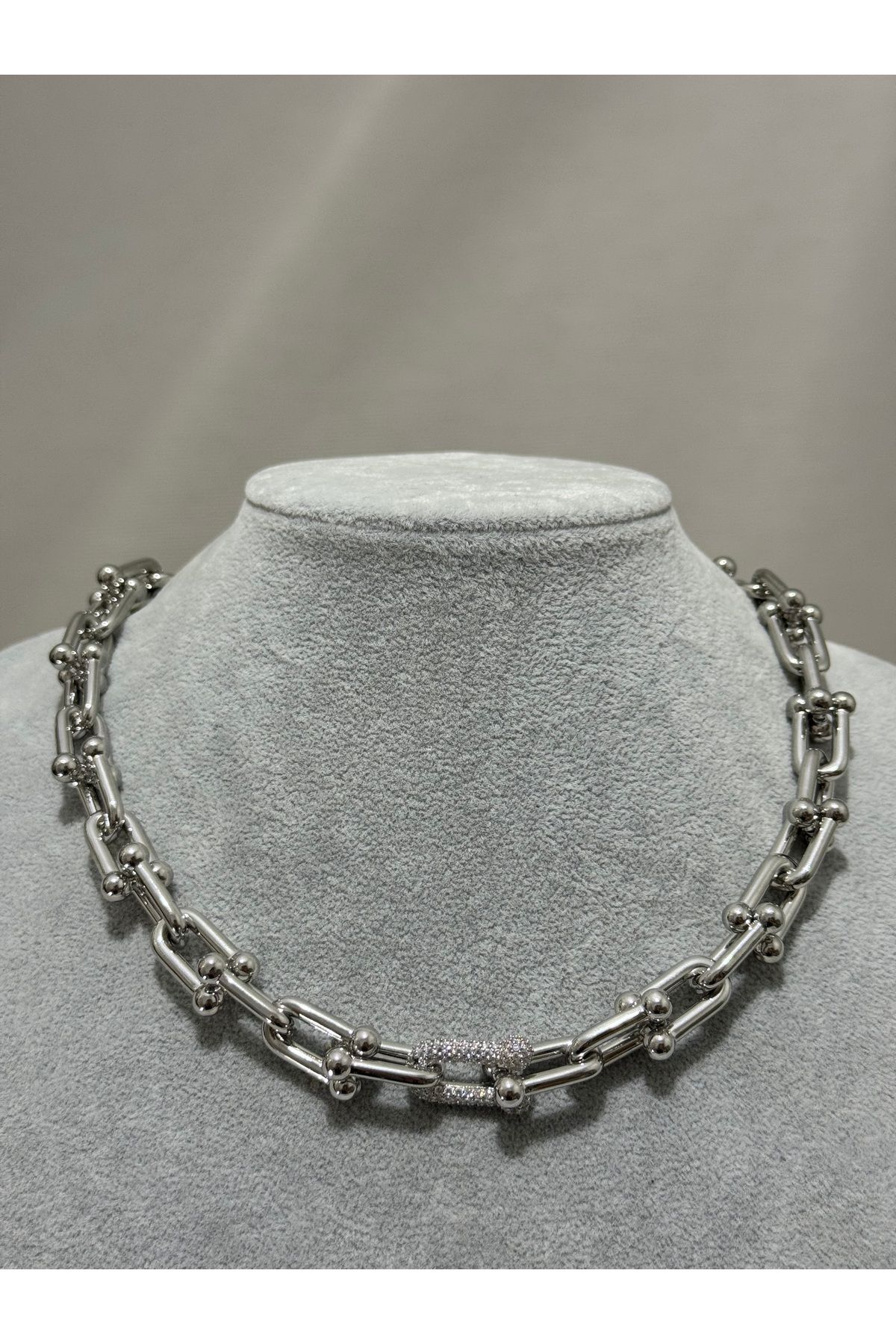 XUPING JEWELRY 316L zincirli taşlı çelik kolye paslanmaz kararmaz
