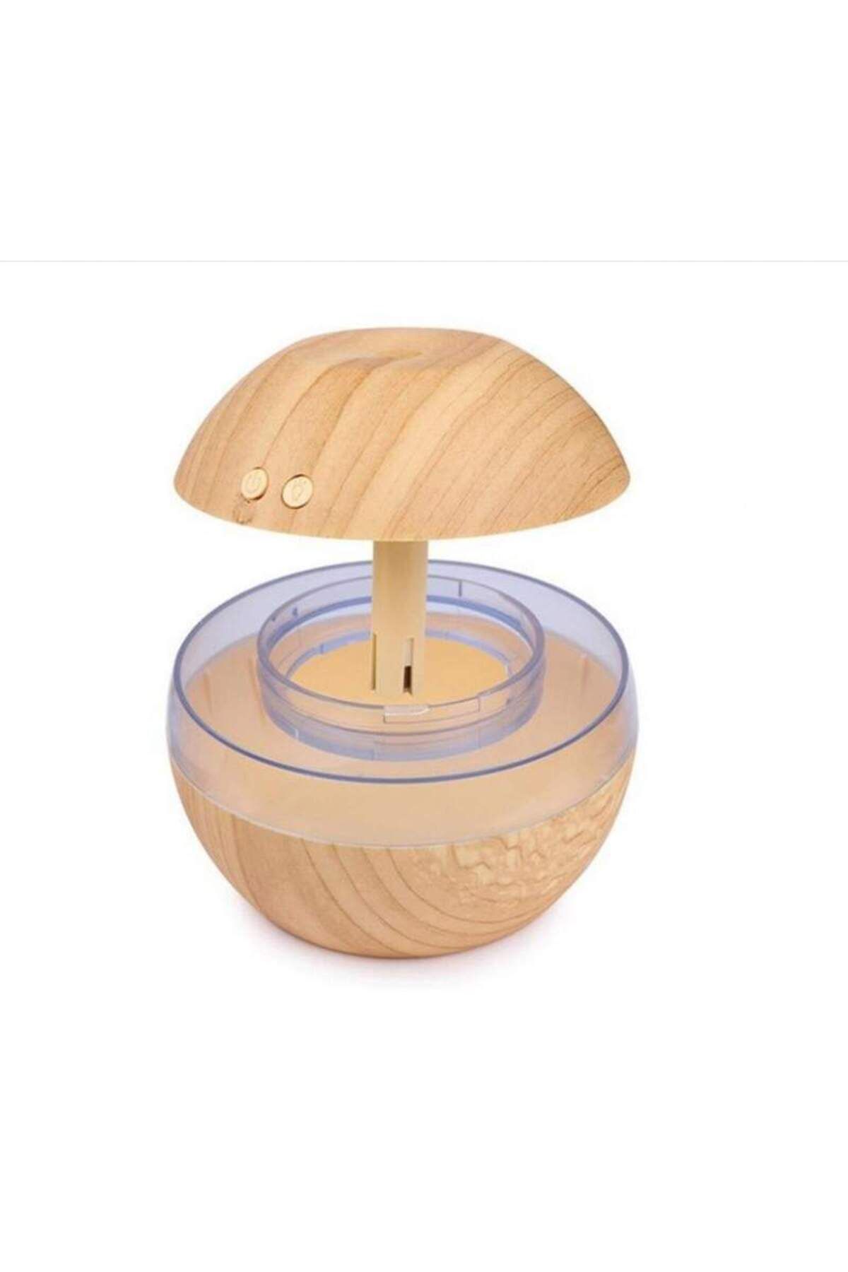 SIKS-Umidificator rotund ® pentru aromaterapie, difuzor de uleiuri esențiale, culoare lemn deschis, 300 ml 2