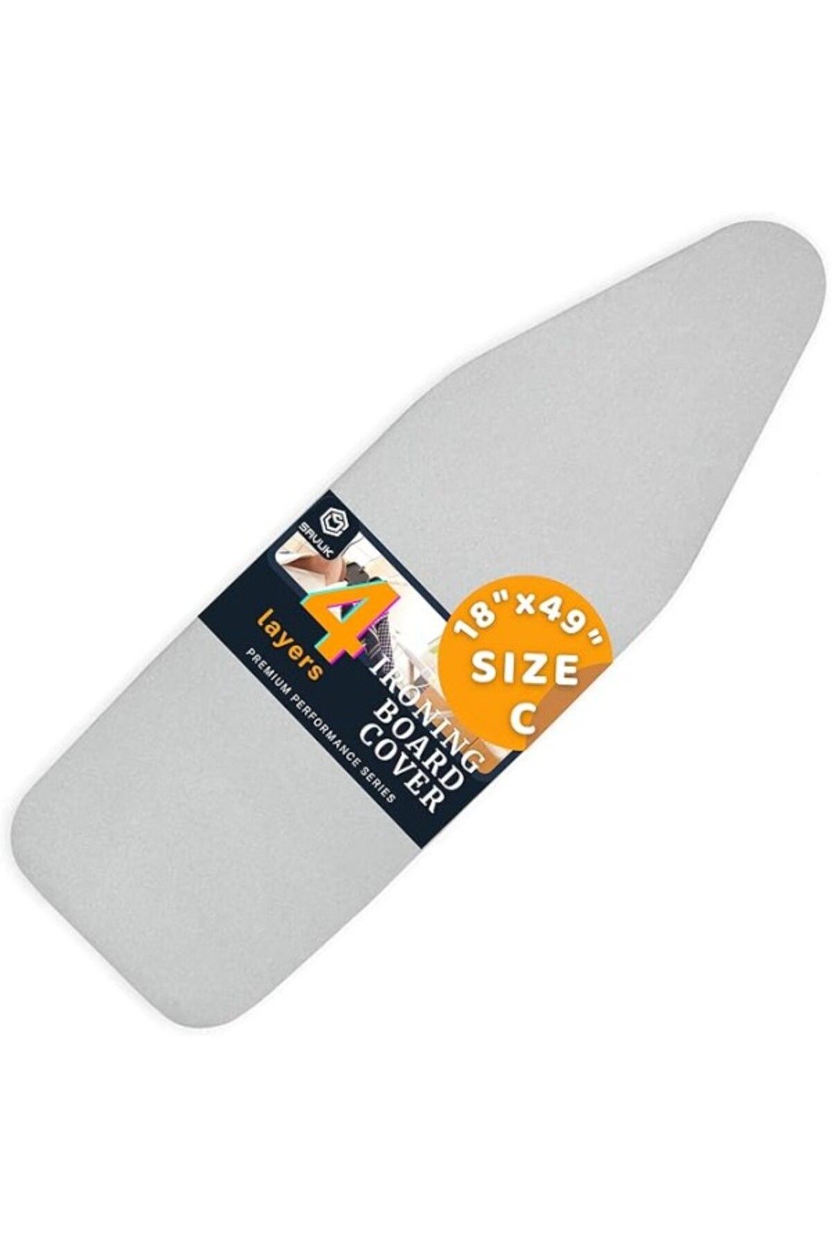 ShopZum Savuk 4 Katmanlı Ütü Masası Kılıfı,Ütü Masası Örtüsü,Ütü Masası Bezi,Silikon Kaplı Isı Dayanıklı