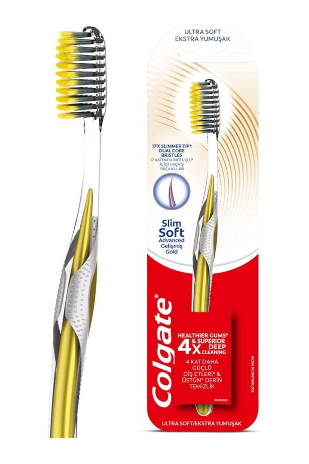 ShopZum Colgate Mikro Ince Gelişmiş Gold Derin Temizlik Ekstra Yumuşak Diş Fırçası