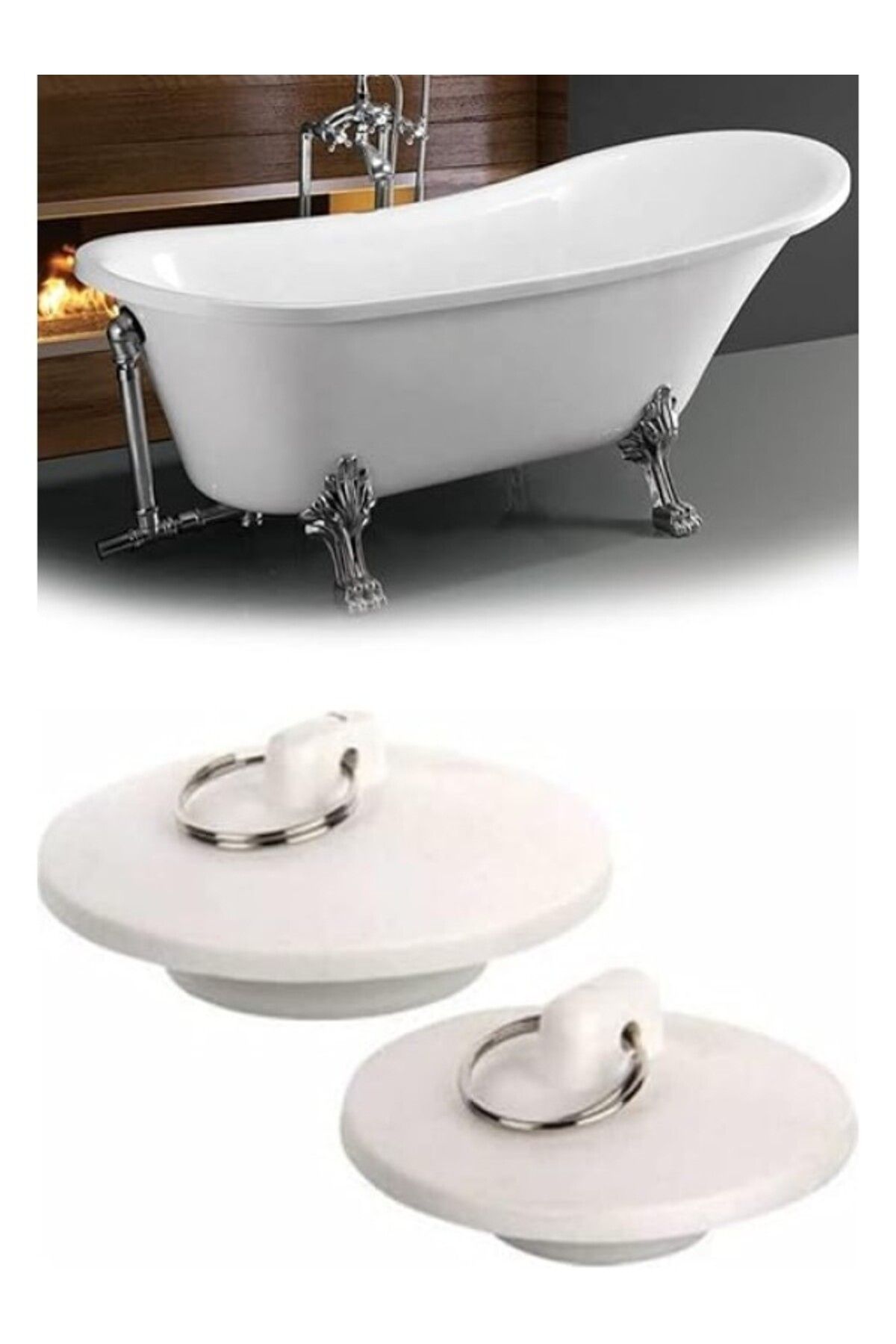 ShopZum Mobee Urve Banyo Küvet Lavabo Tıpası Lavabo Gider Tıkacı 2Li 1410