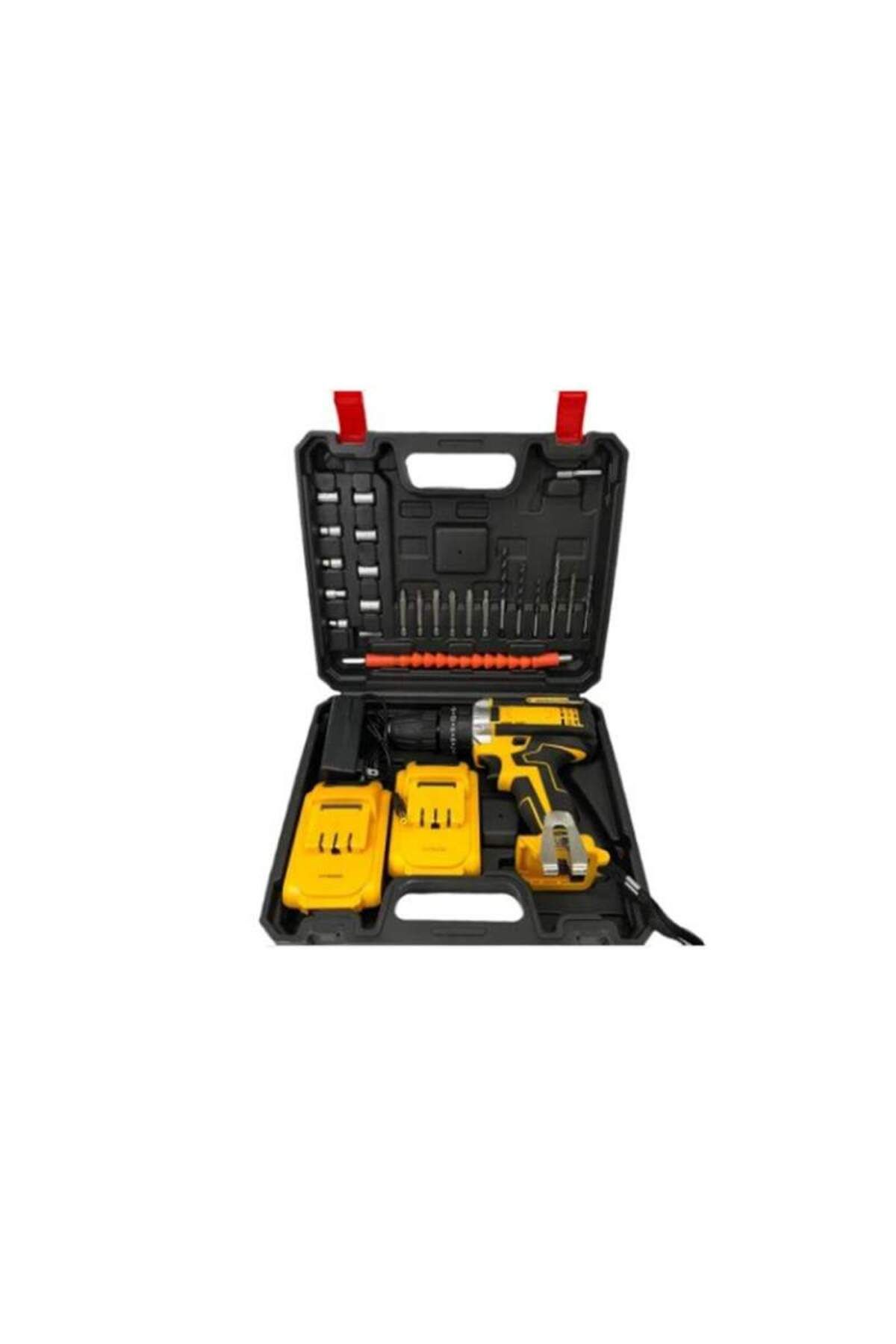 SIKS-Kit burghiu cu impact, 26 de accesorii, 2 baterii de 36V incluse, 18 setări de viteză, cablu flexibil 6