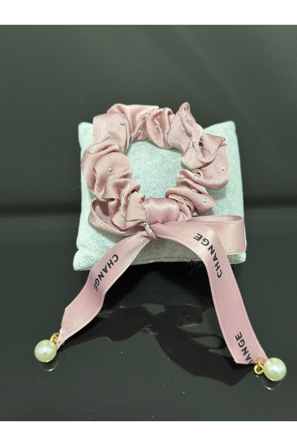 XUPING JEWELRY Saten pembe lastikli toka