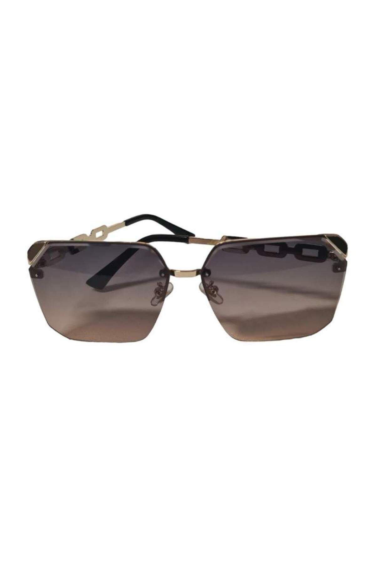 SIKS-M22 SIKS Polarized Sunglasses With Black/Brown Gradient Lenses, White Chain Arm Insert 3