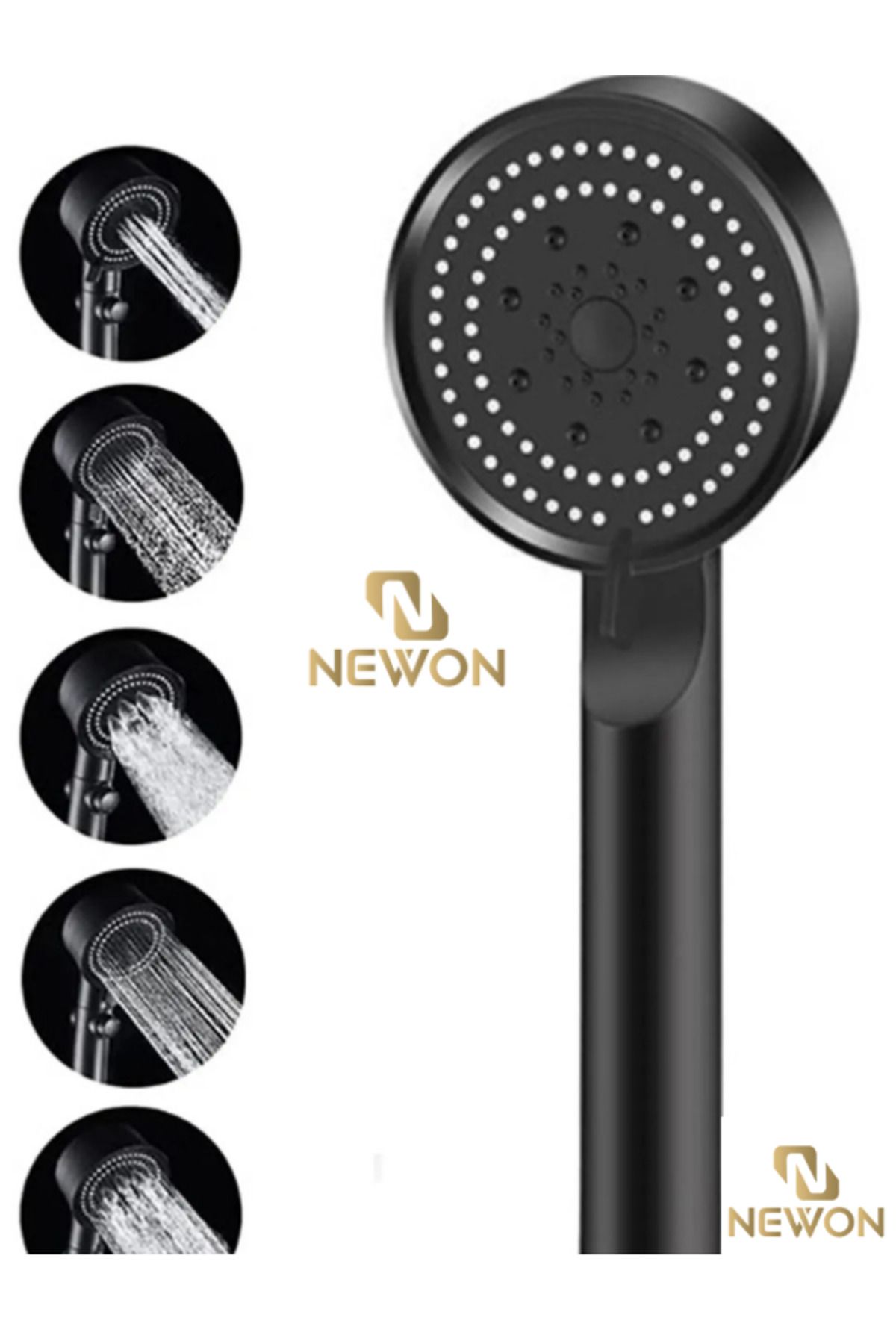 Newon 5 Fonksiyonlu Yüksek Basınçlı Ayarlanabilir Duş Başlığı
