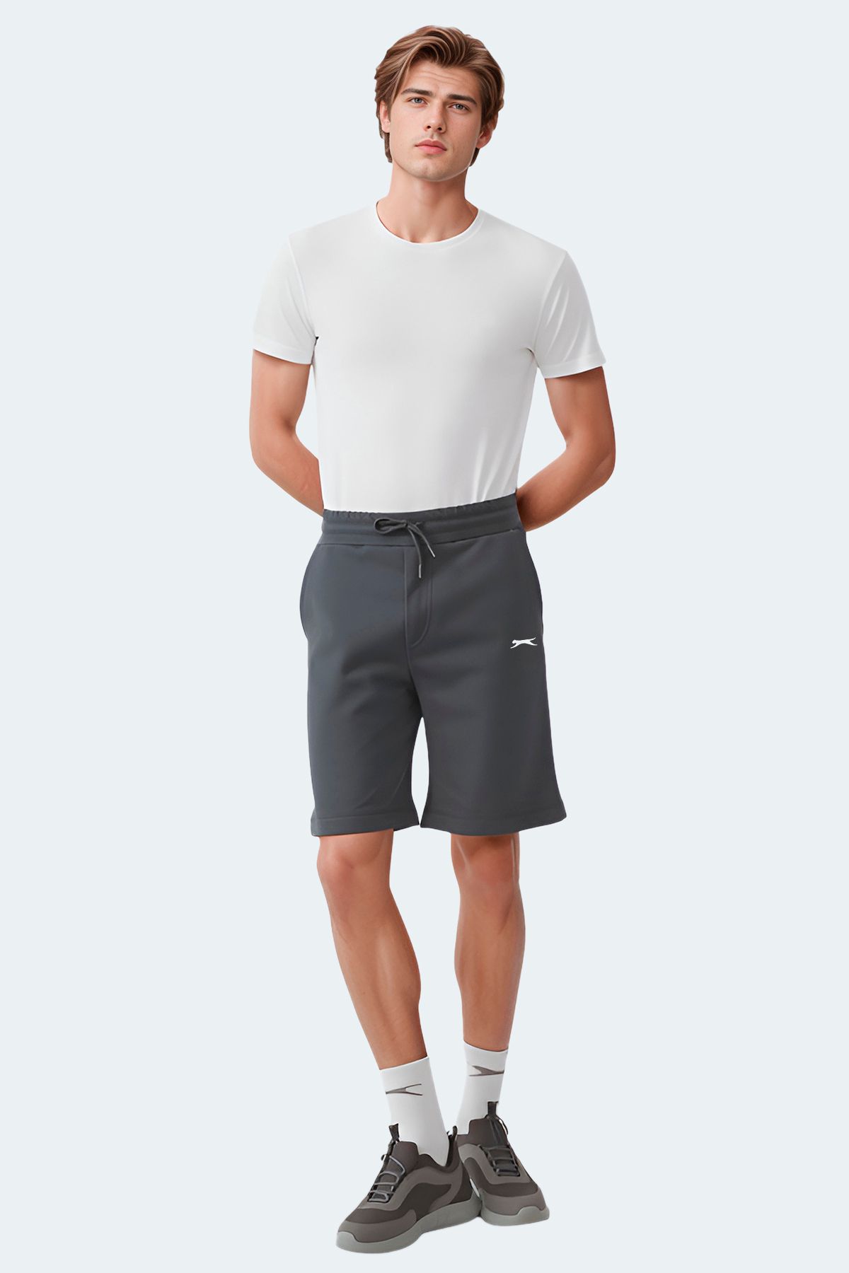 Slazenger VELVELA Erkek Şort Koyu Gri