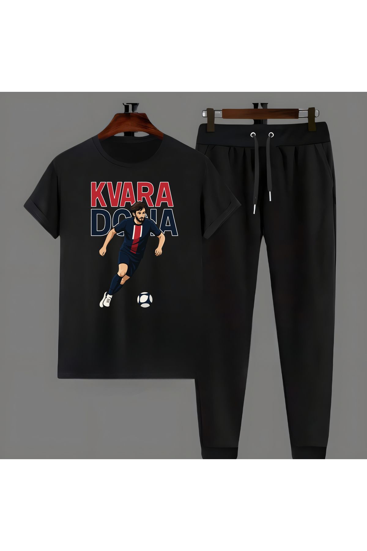 Biy Store Khvicha Kvaratskhelia fotoğraflı futbol forma baskılı unisex erkek tişört kadın t-shirt eşofman