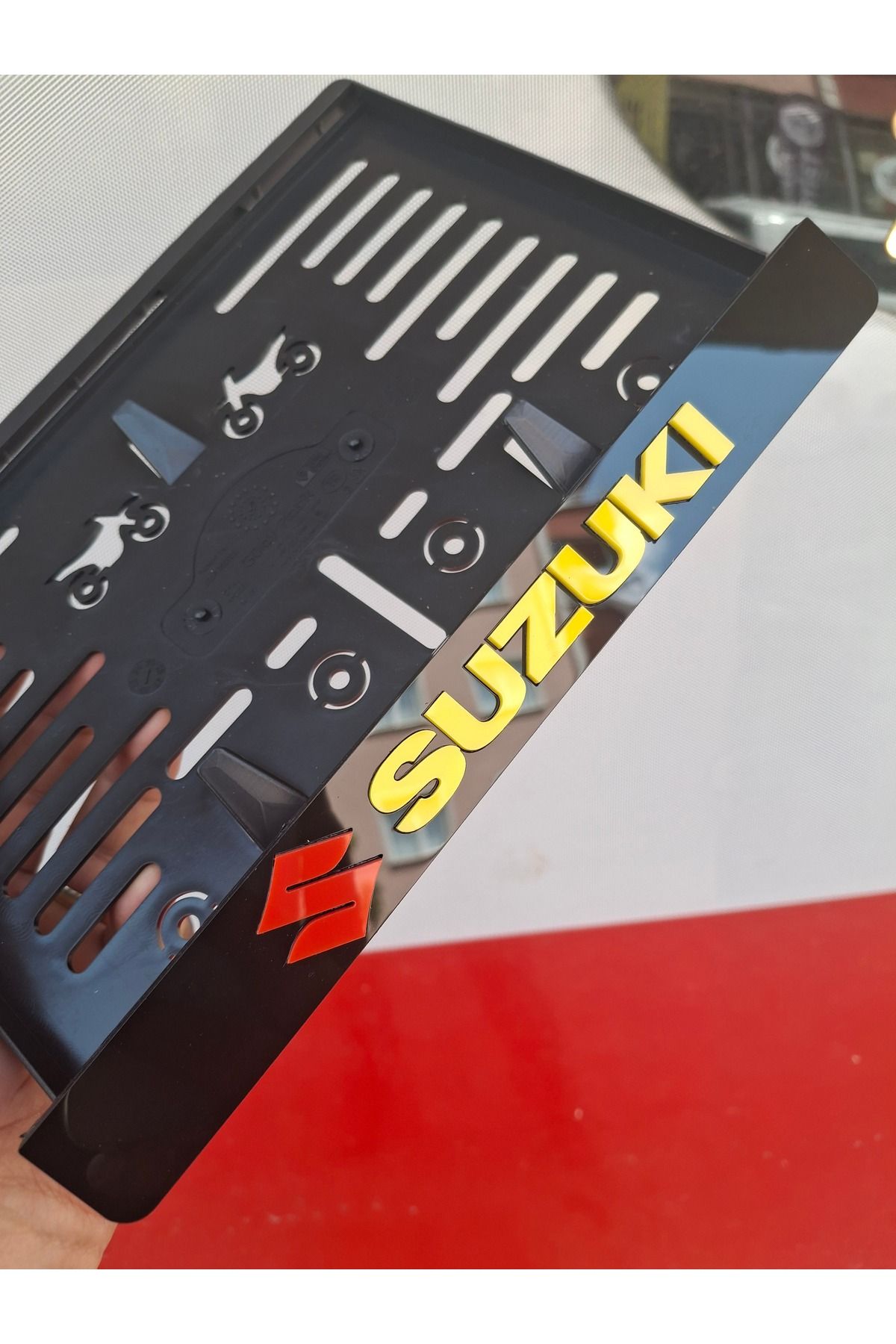 atom tasarım & reklam Motosiklet Plakalık Suzuki Uyumlu