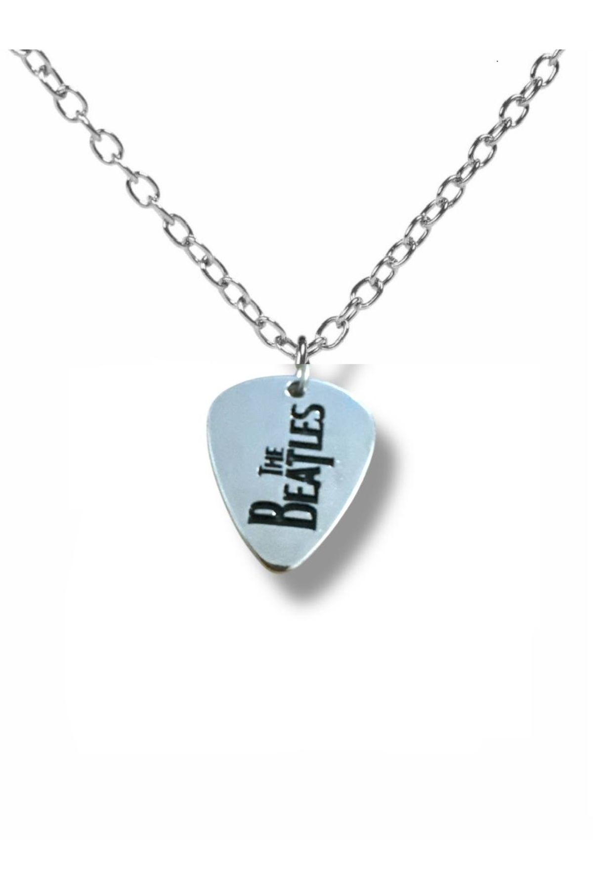Herşey Nota The Beatles Efsanevi Müzik Grubu Pena Şeklinde Çift Taraflı Unisex Metal Kolye