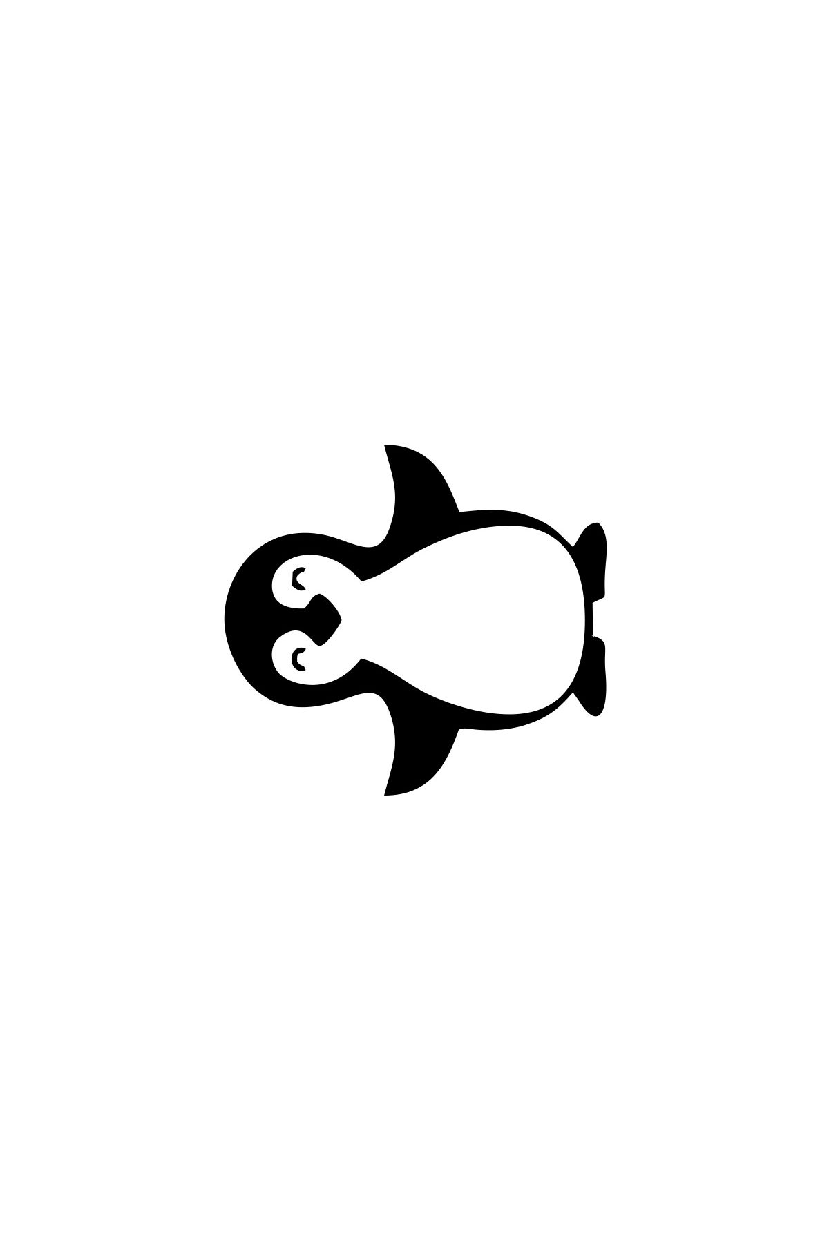 Reysa Tasarım Sevimli Penguen Araba Sticker 17x17 Cm Siyah