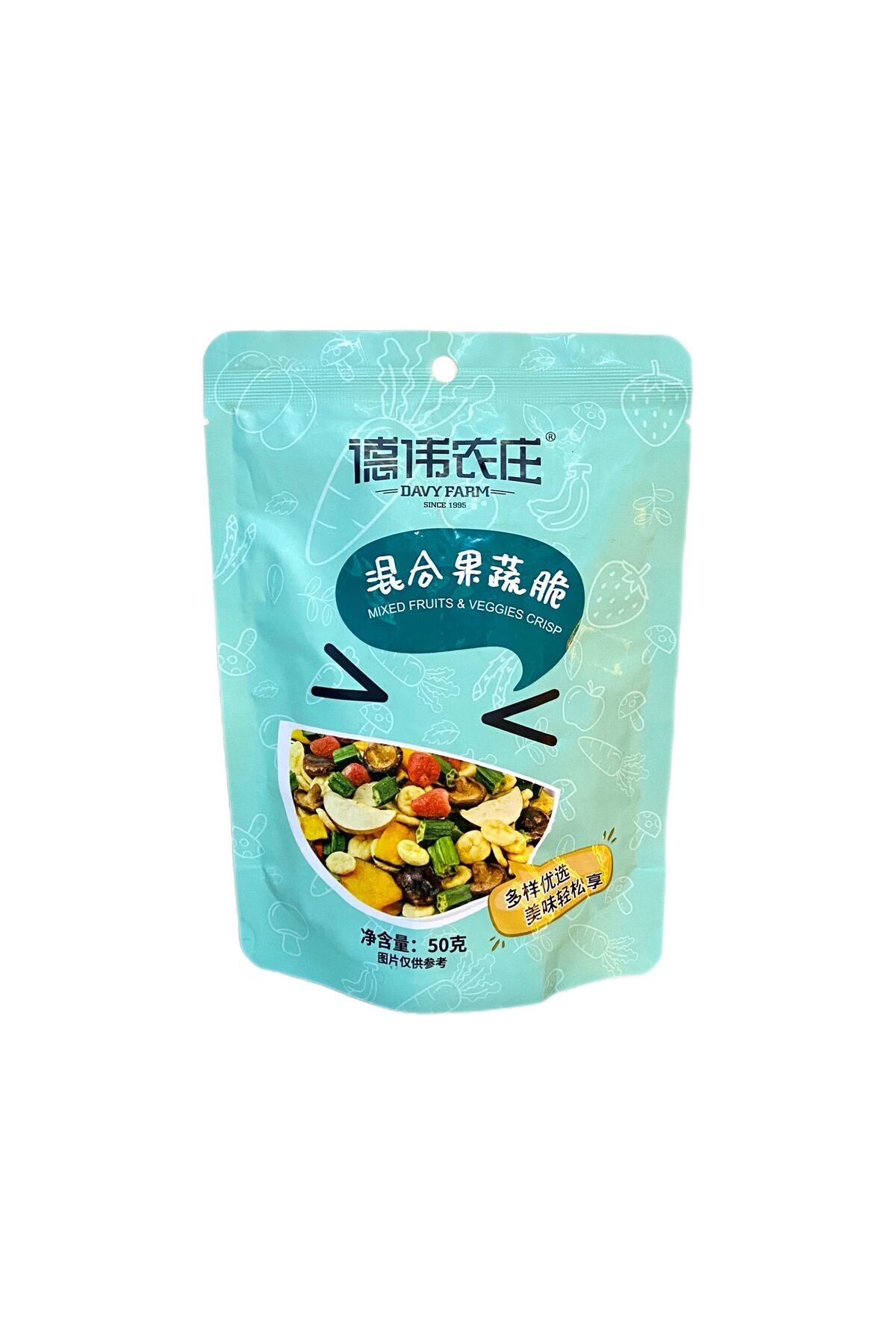 Davy Farm Mixed Fruits & Veggies Crisp 50g