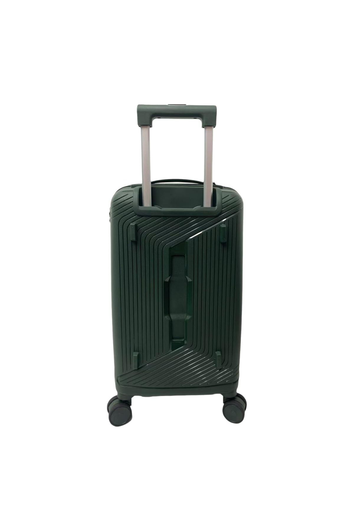 Generic-3-Piece Green PP Travel Suitcase Set with TSA Lock and 8 Spinner Wheels 4