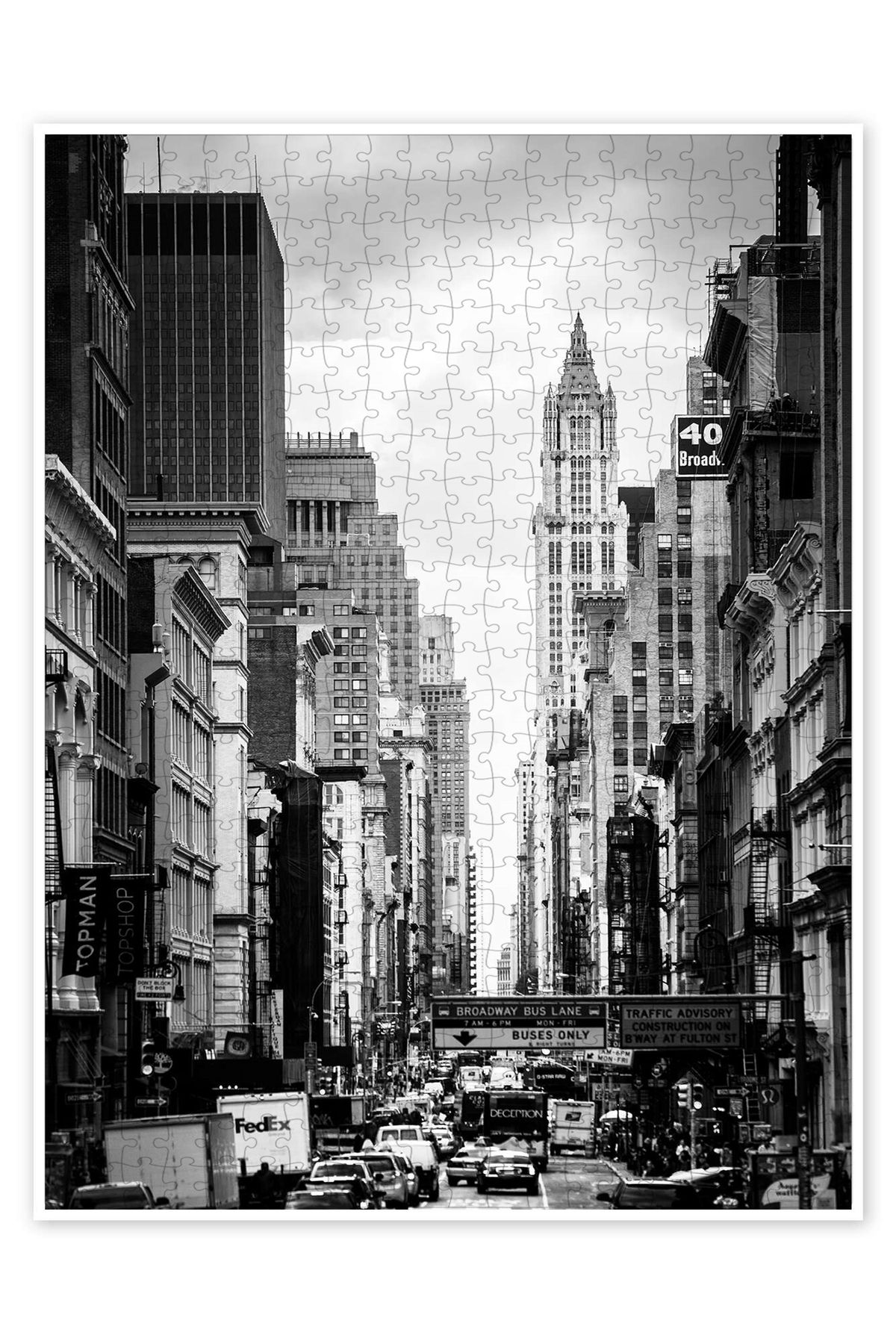 Jeronkarji Manhattan Sokakları 500 Parça Puzzle Yapboz Şehir Manzara Temalı Hobilik