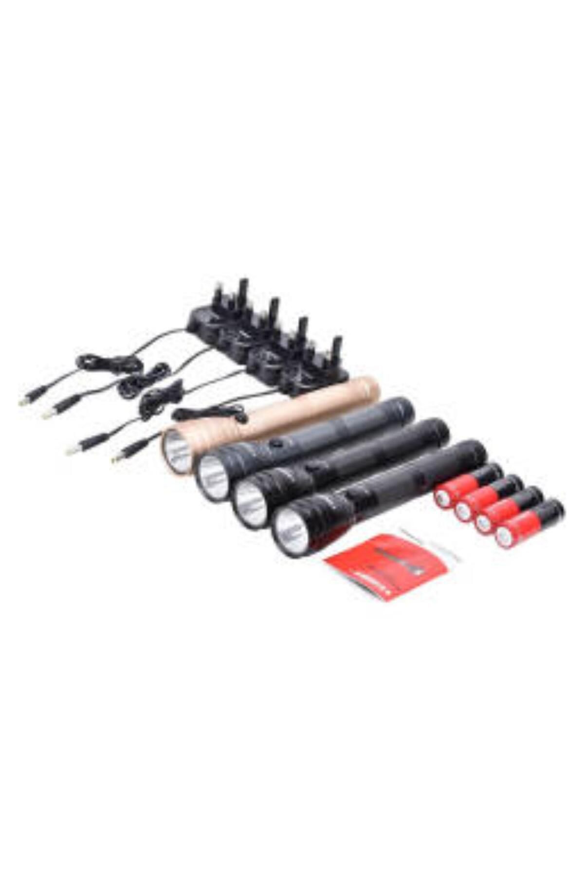 Generic-Rechargeable LED Torch Set of 4 – Emergency Flashlight with Bright Beam 3
