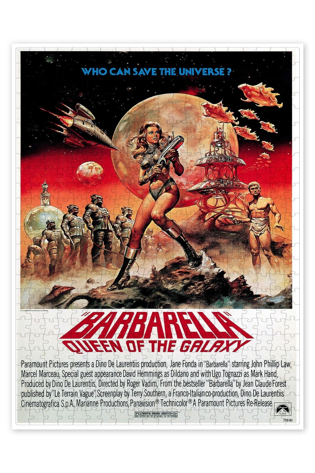 Jeronkarji Barbarella, Galaksinin Kraliçesi 500 Parça Puzzle Yapboz Klasik Film Temalı