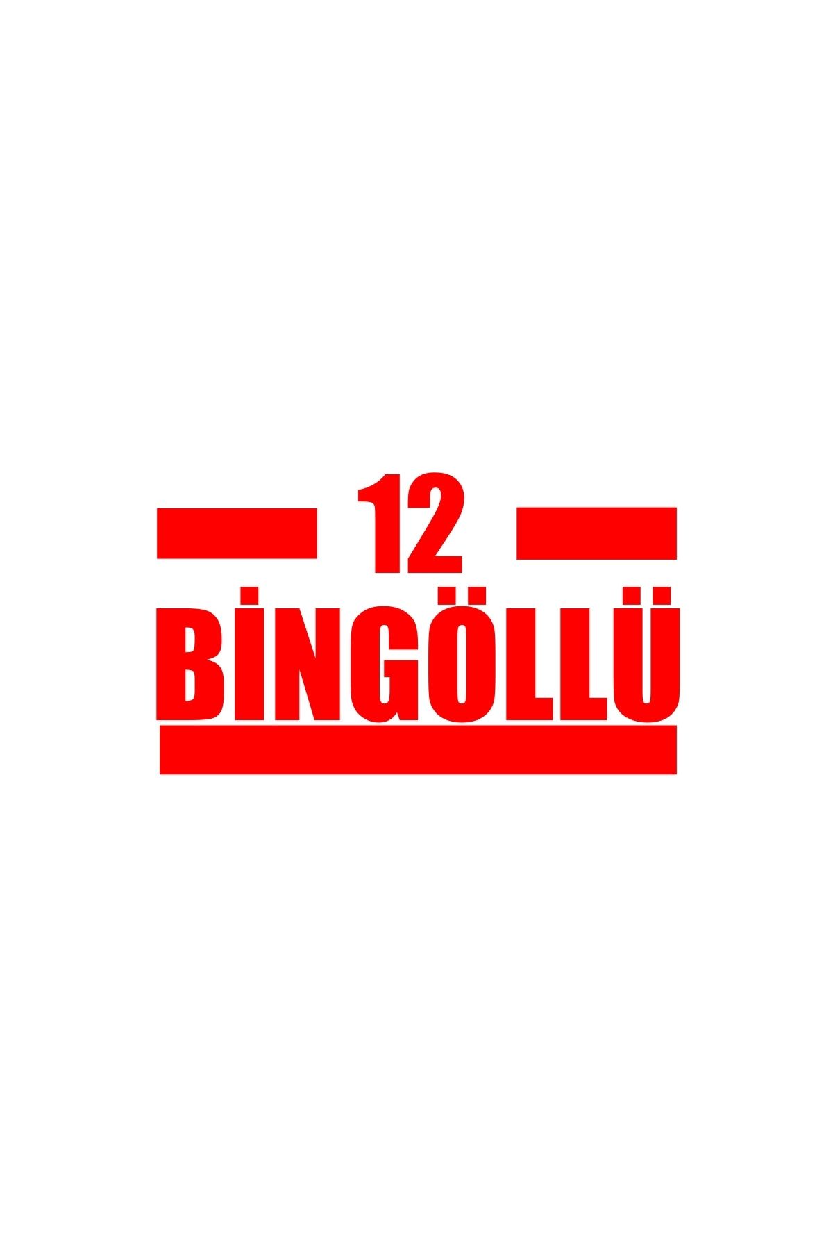 Reysa Tasarım 12 Bingöllü Araba Sticker 17x17 Cm Kırmızı