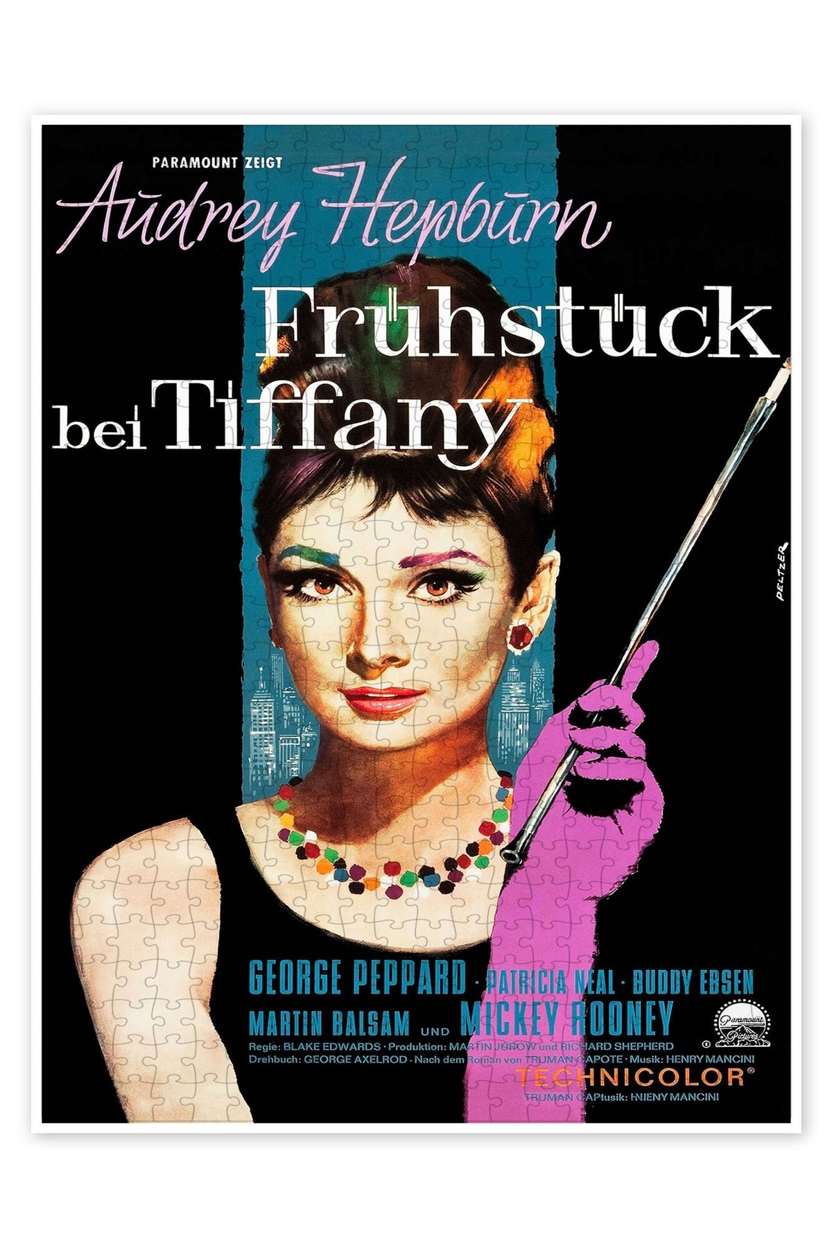 Jeronkarji Tiffany'de Kahvaltı 500 Parça Puzzle Yapboz Klasik Film Temalı