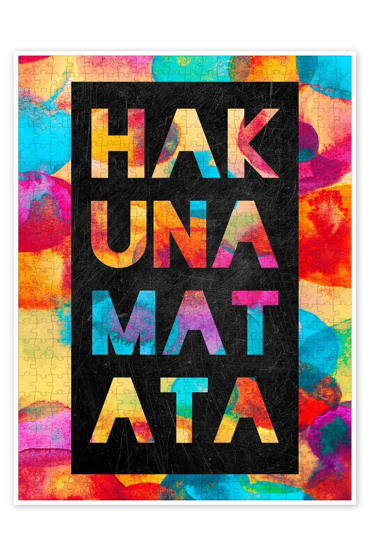 Jeronkarji Hakuna Matata 500 Parça Puzzle Yapboz Bohem Soyut Sanat Temalı