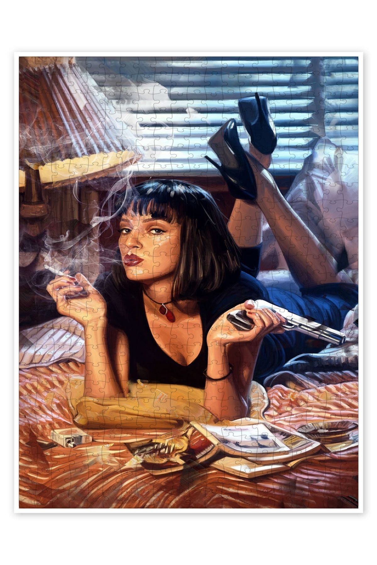 Jeronkarji Mia Wallace, Pulp Fiction 500 Parça Puzzle Yapboz Klasik Film Temalı