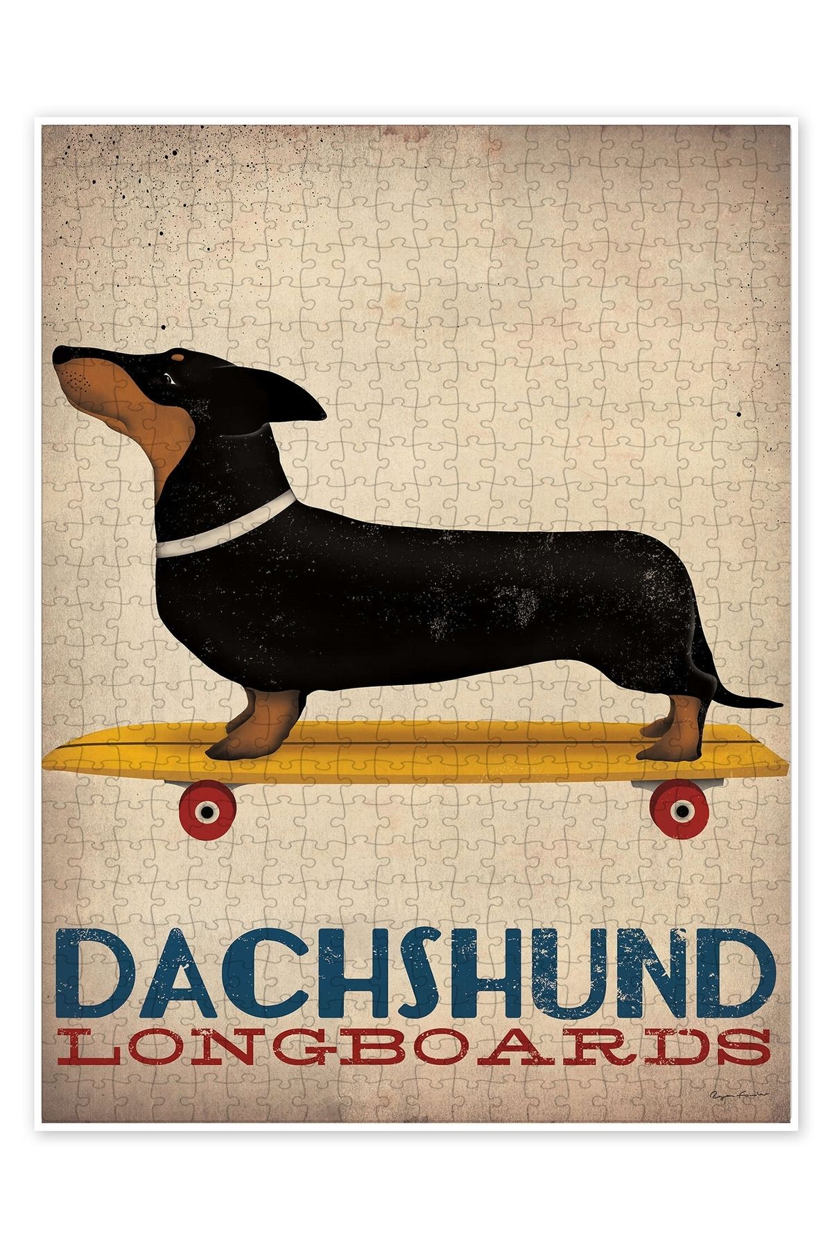 Jeronkarji Dachshund Longboards 500 Parça Puzzle Yapboz Kedi Köpek Temalı Doğa ve Orman Hayvanları