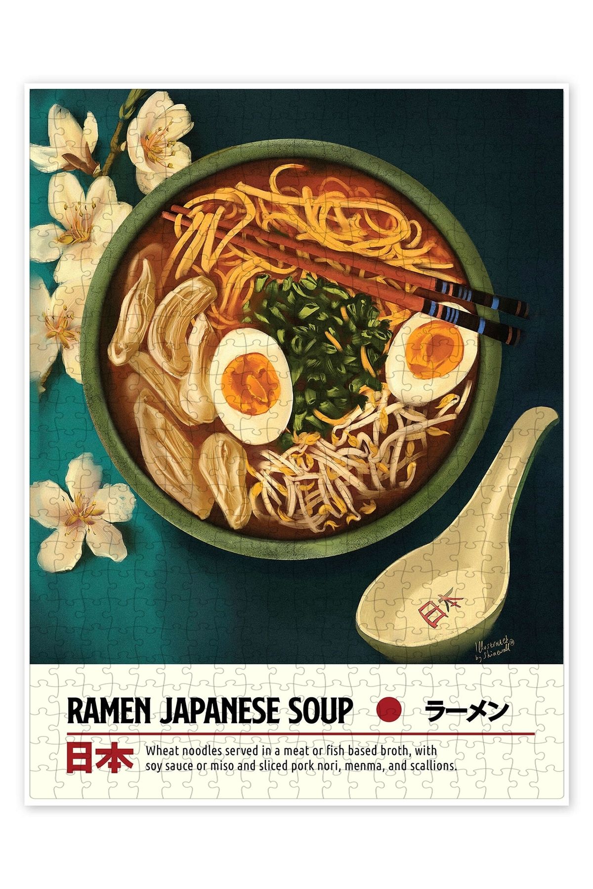 Jeronkarji Ramen Çorbası 500 Parça Puzzle Yapboz Mutfak Temalı Yetişkinler için