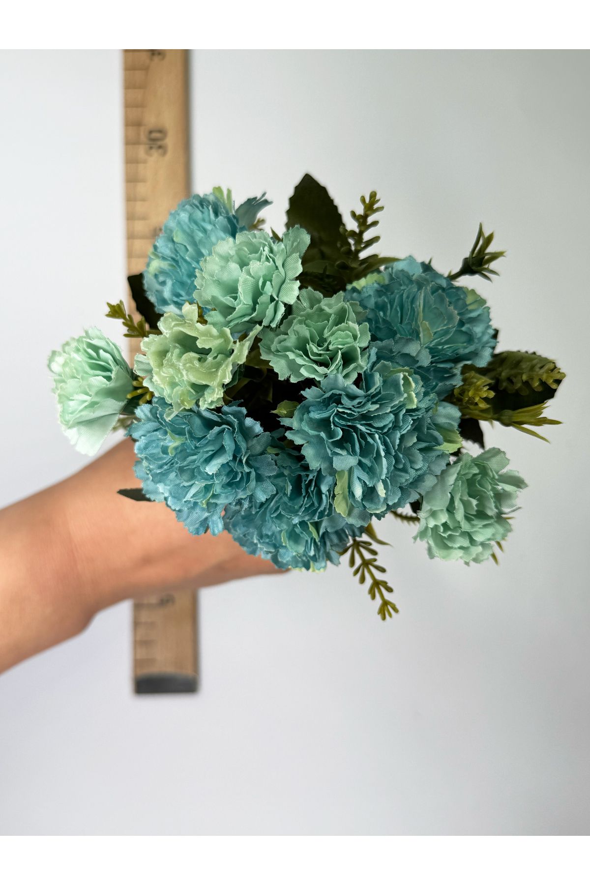 Hobi Stok Yapay Karanfil Küçük Demet - Yapay Çiçek - Süs Çiçeği - El Çiçeği - Plastik Çiçek - 30cm
