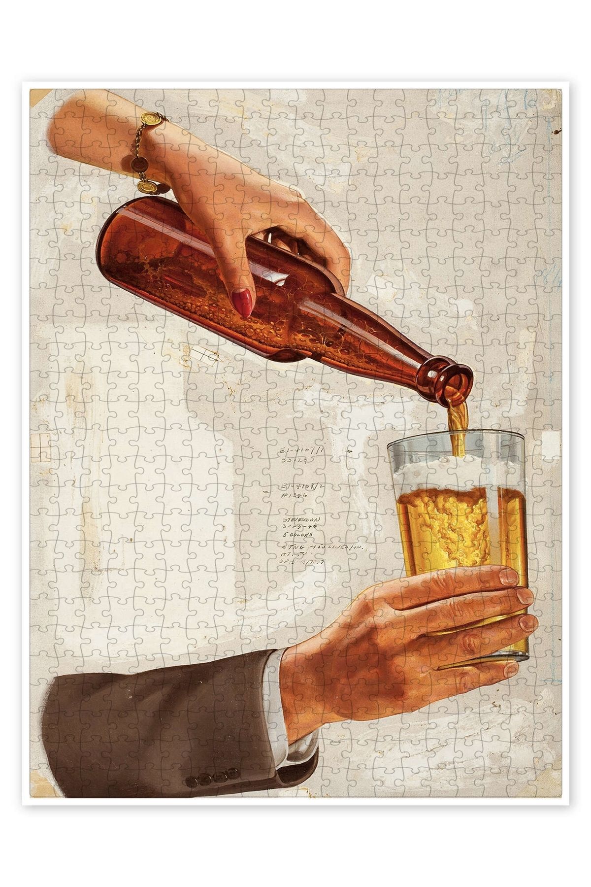 Jeronkarji Güzel Soğuk Bira 500 Parça Puzzle Yapboz Mutfak Temalı Yetişkinler için