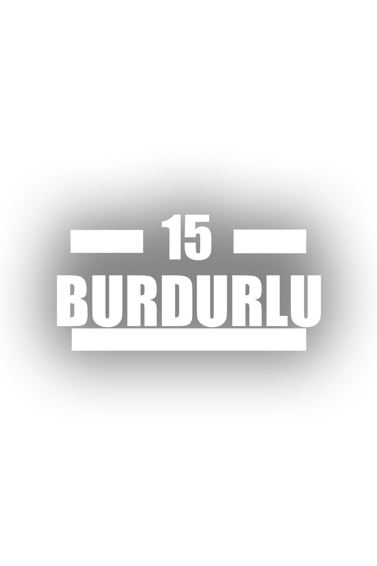 Reysa Tasarım 15 Burdurlu Araba Sticker 17x17 Cm Beyaz