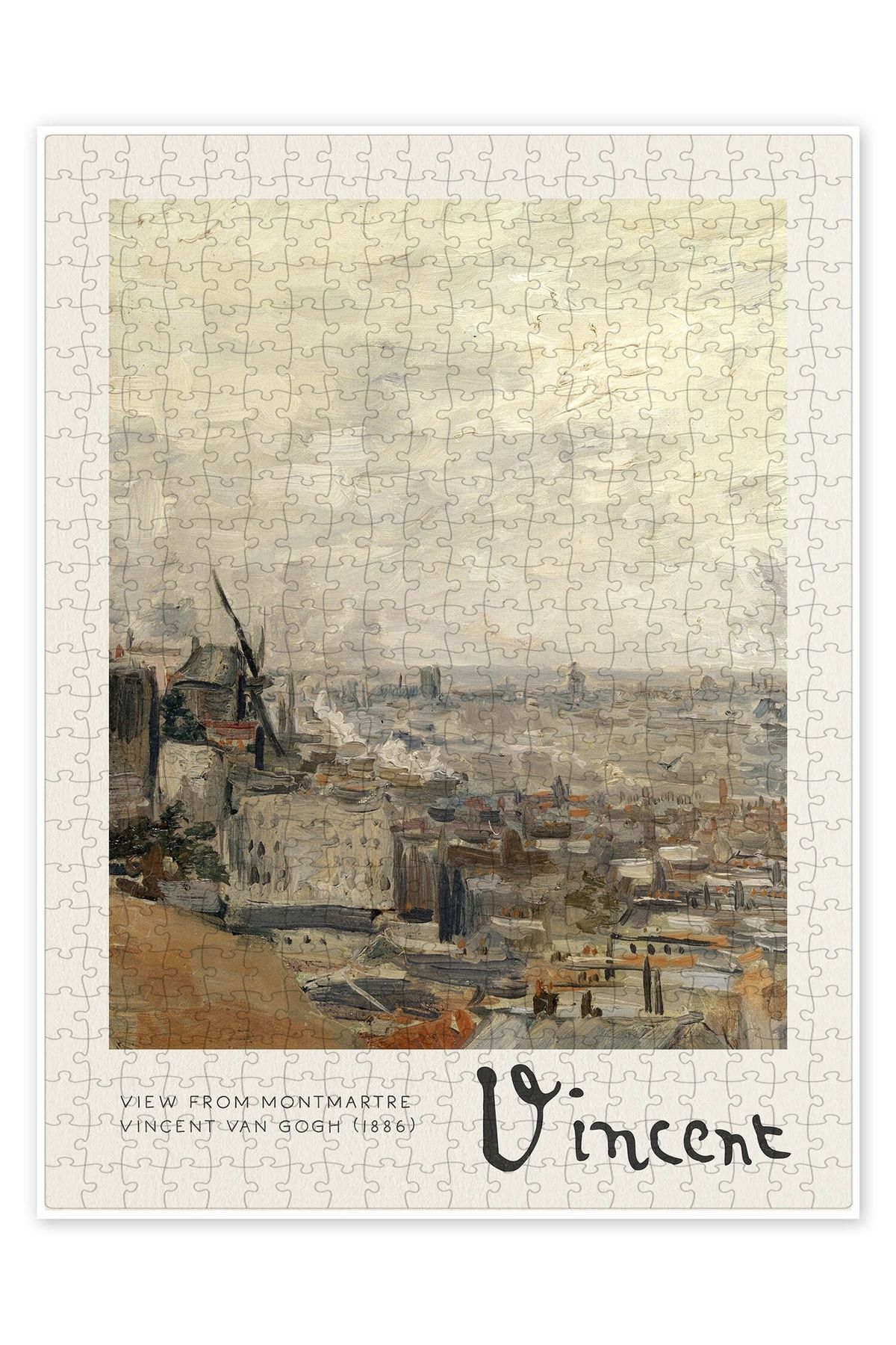 Jeronkarji Montmartre'den Manzara 500 Parça Puzzle Yapboz Şehir Manzara Temalı Hobilik
