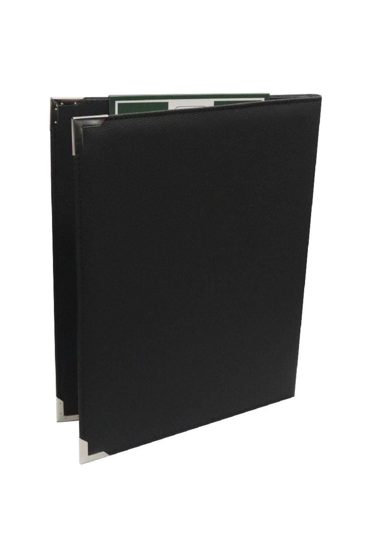 Roco-A4 Display Book with 20 Pockets – Leather Cover, Black 3
