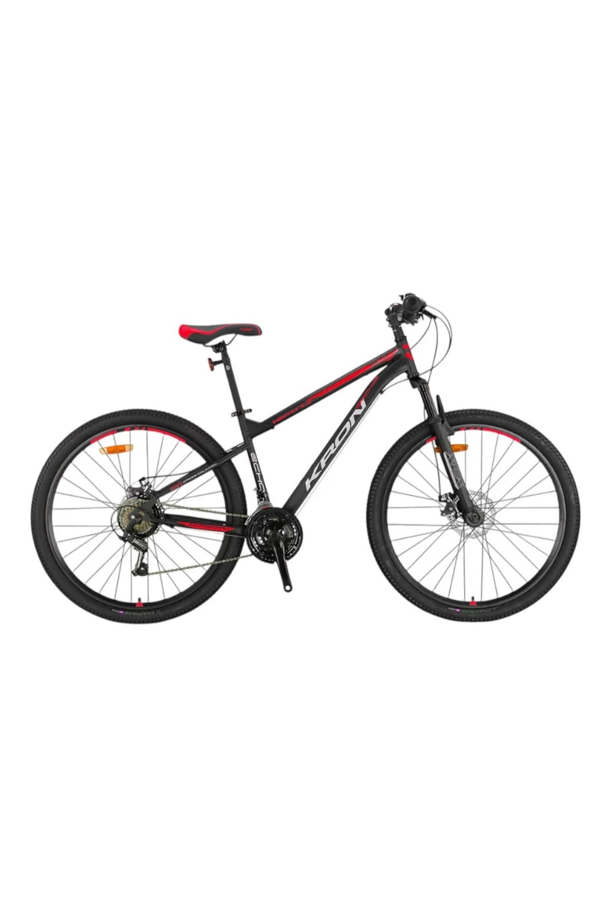 Kron VORTEX 4.0 - 27.5" MTB - 15' - 21 Vites - M.DISC - Mat Siyah-Gri/Kırmızı #KRN25-011