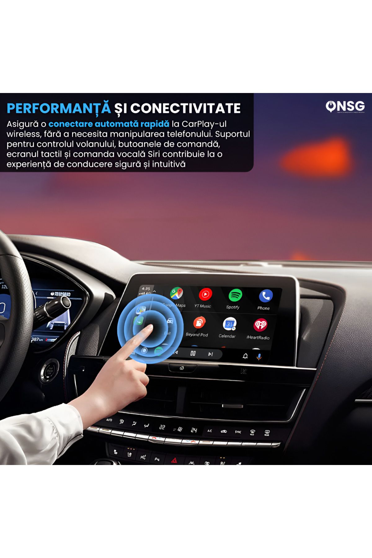ONSG-Carplay Wireless Adapter Drivesync, Auto Wireless Apple Carplay Adapter, Quick Connection 5