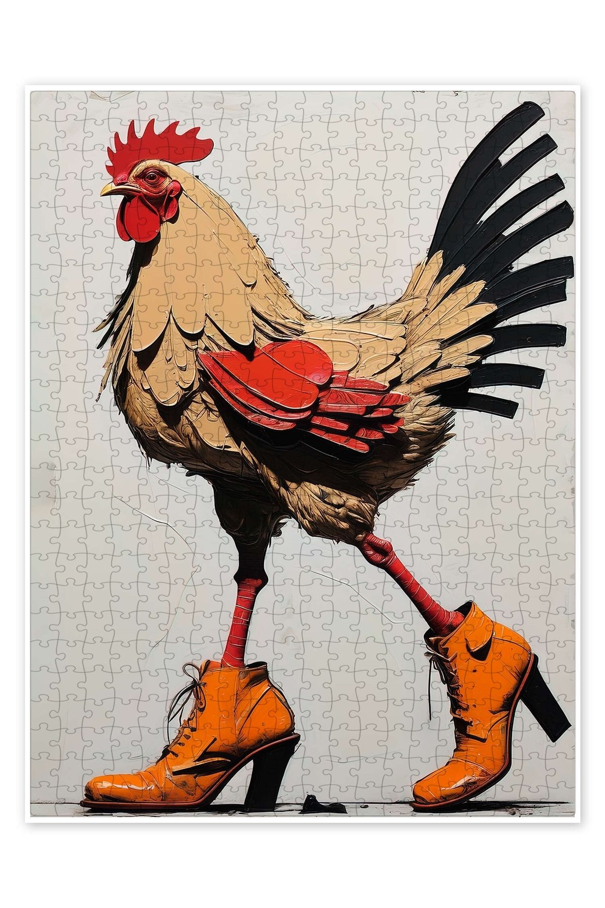 Jeronkarji Çizmeli Horoz 500 Parça Puzzle Yapboz Kedi Köpek Temalı Doğa ve Orman Hayvanları