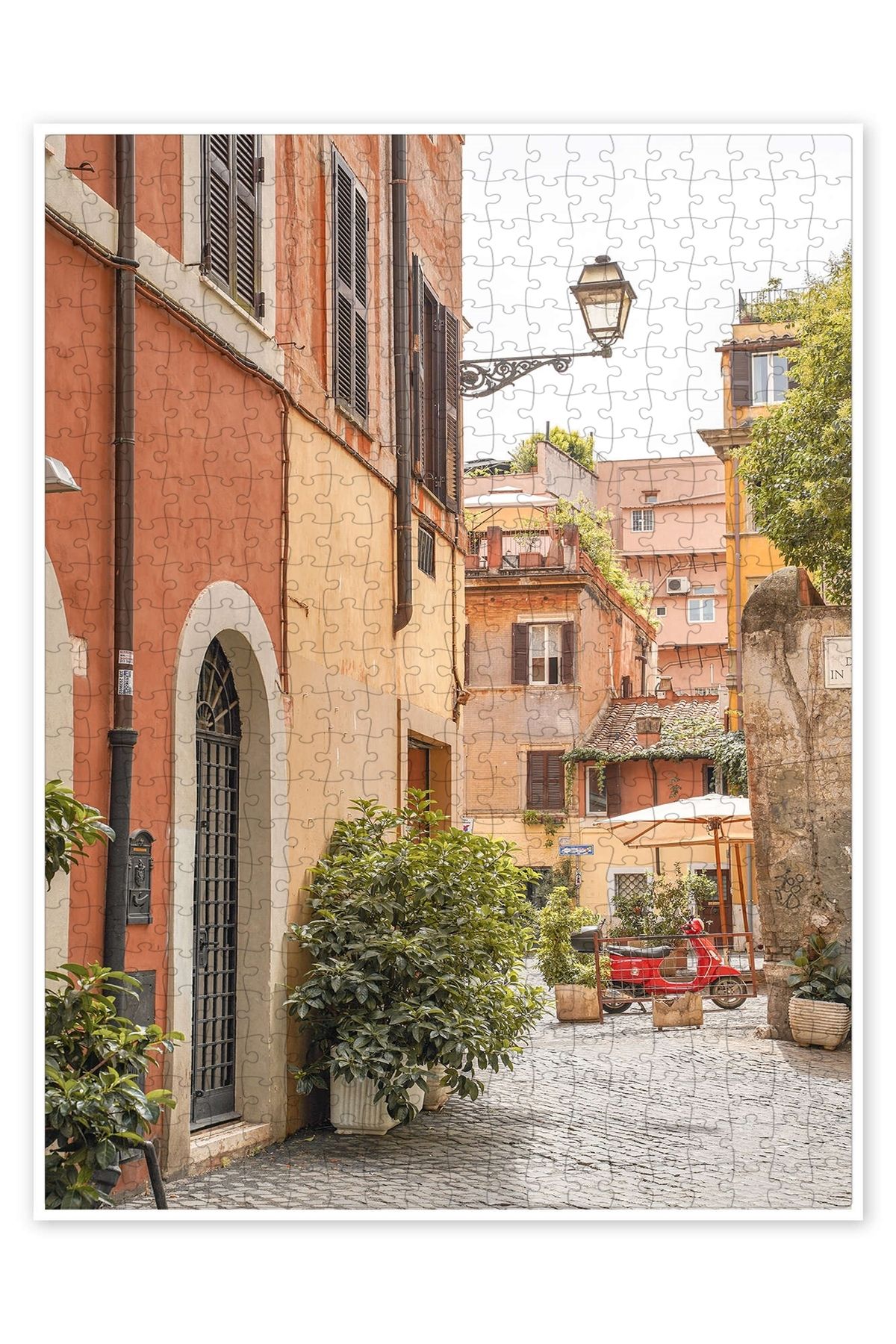 Jeronkarji Roma'da Trastevere Sokakları 500 Parça Puzzle Yapboz Şehir Manzara Temalı Hobilik