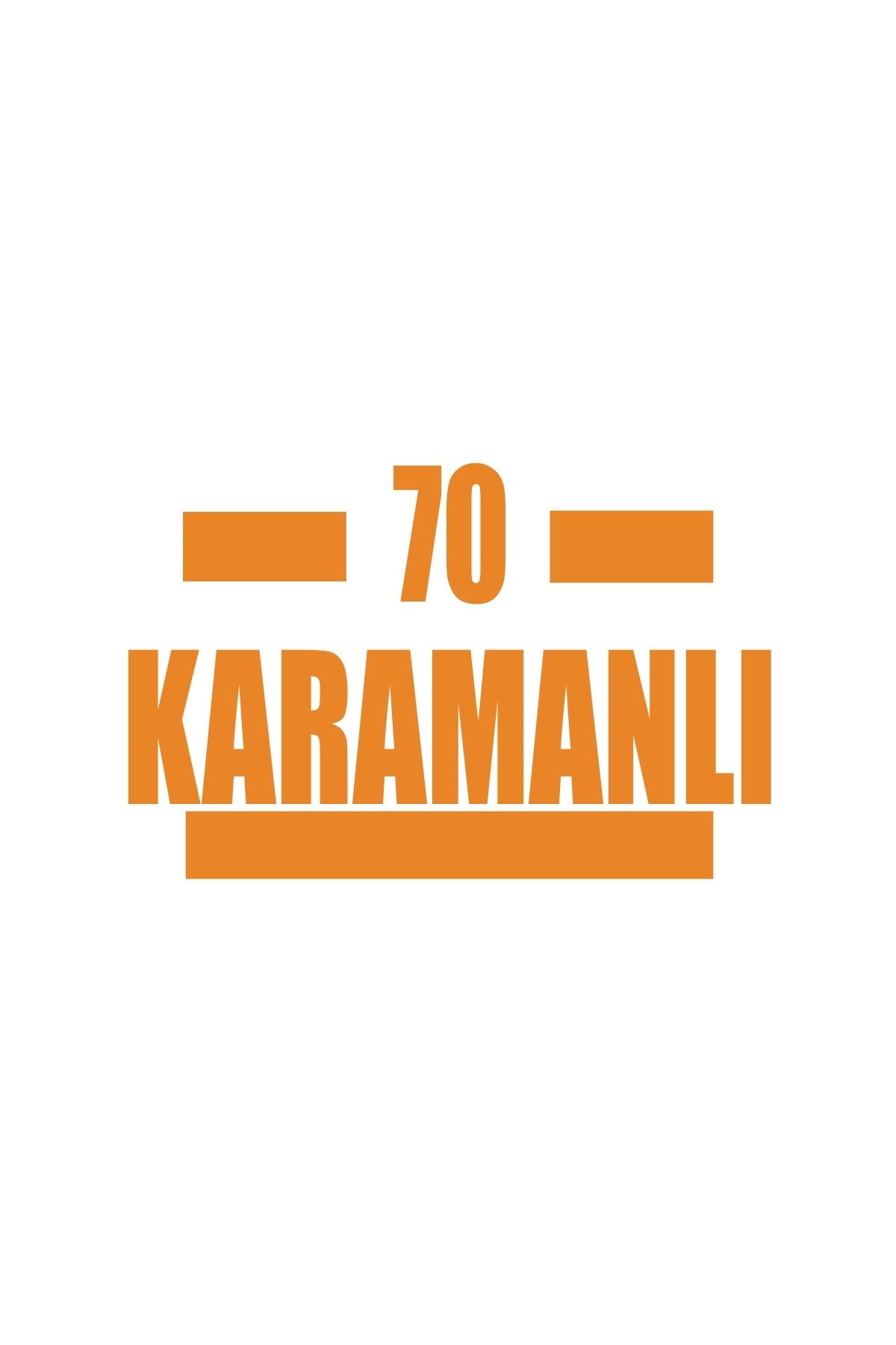 Reysa Tasarım 70 Karamanlı Araba Sticker 17x17 Cm Turuncu