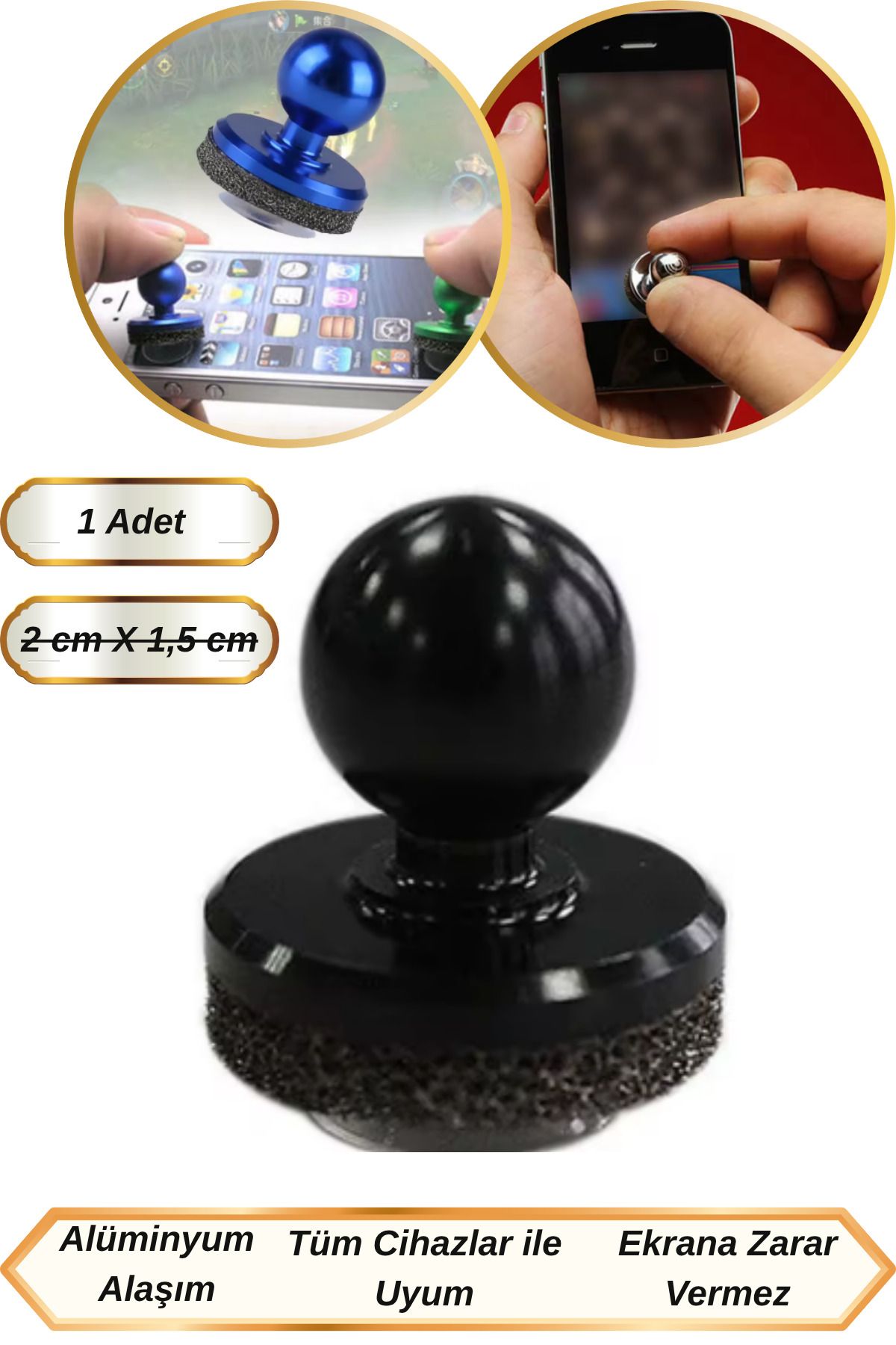 Hane Dostu Dekoratif Topuzlu Model Dokunmatik Telefon Tablet Oyun Kumandası Joystick