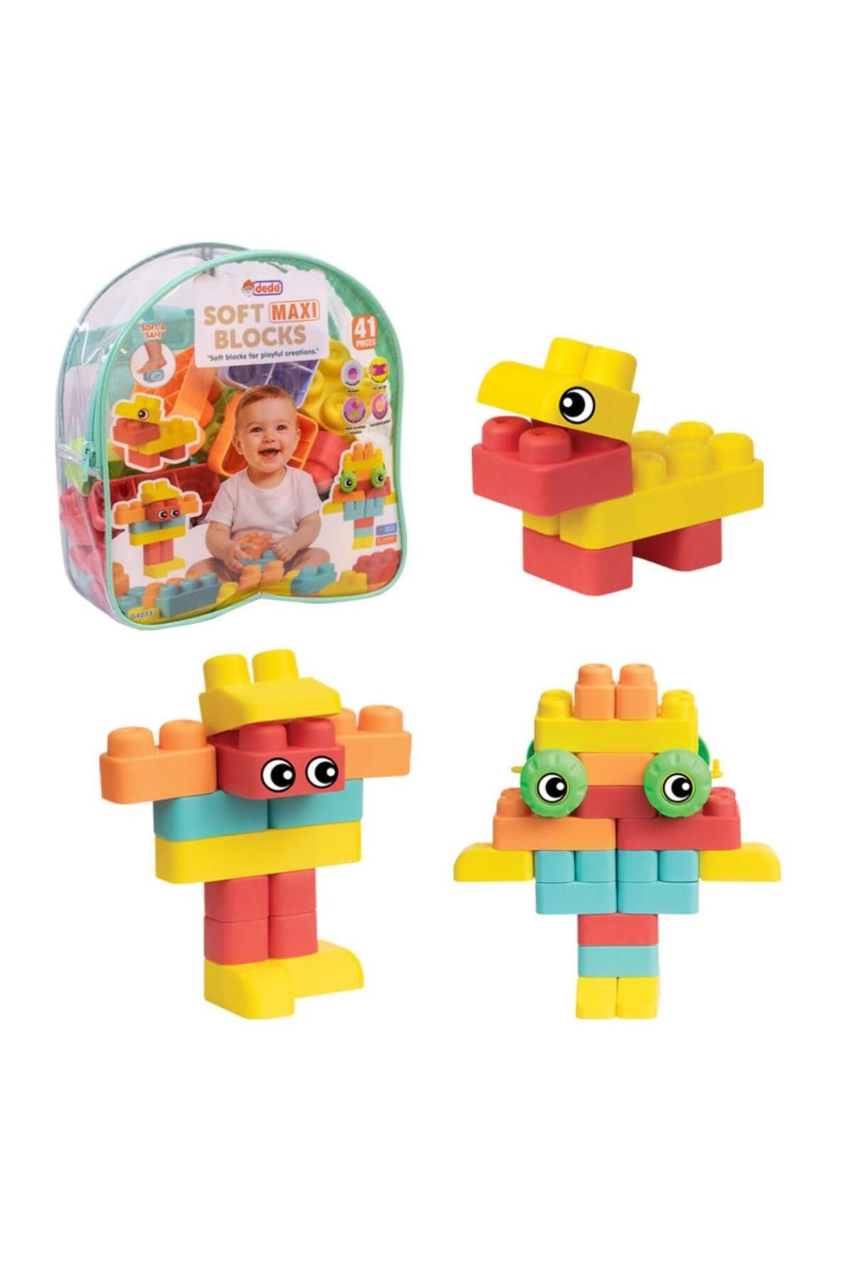DEDE Oyuncak Çantalı Soft Maxi Bloklar 41 Parça 04055