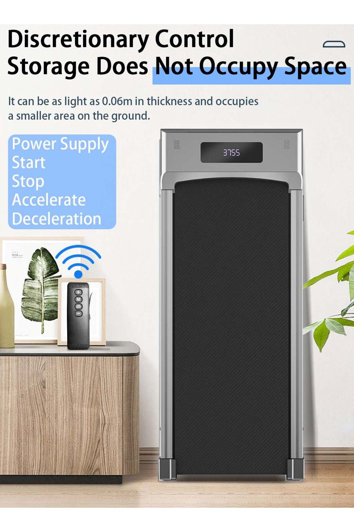 EqiEch-Bluetooth Treadmill, 8KM/h Max Speed, 100KG Load, No Installation, Compact for Home/Office 4
