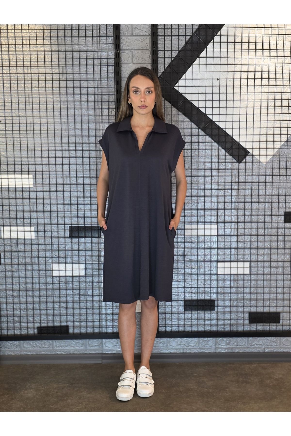 Geco FÜME OVERSIZE ELBİSE