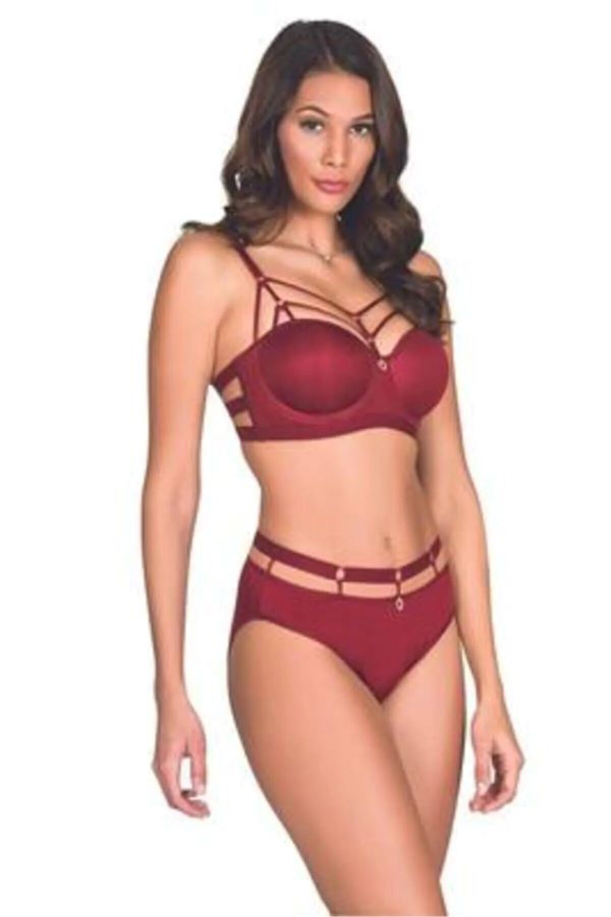 Le Jardin Lingerie Balenli Desteksiz Şeritli Halkalı Sütyen Takım Kod 5045