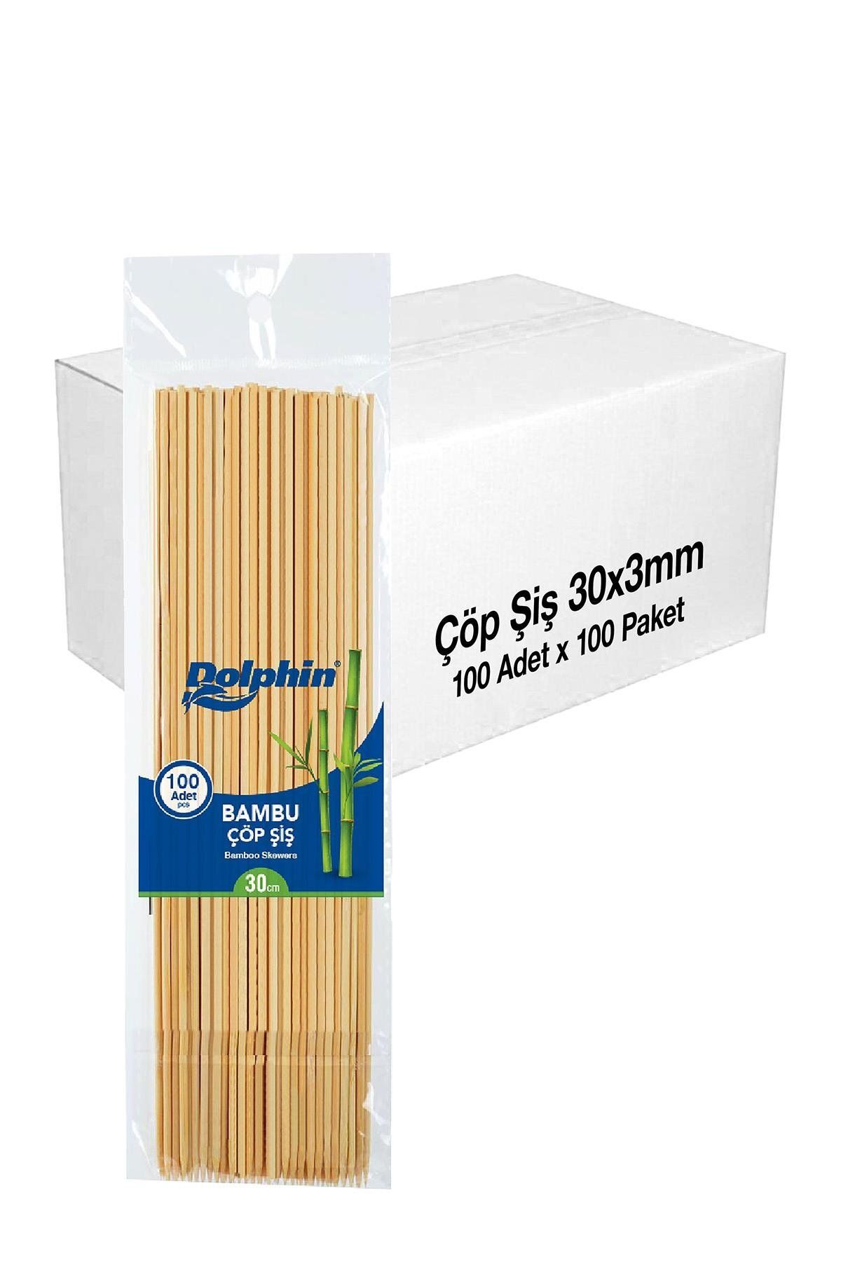 alsepeteavm Dolphin Bambu Çöp Şiş 30cm X 3mm 100lü X 100 Paket (koli)